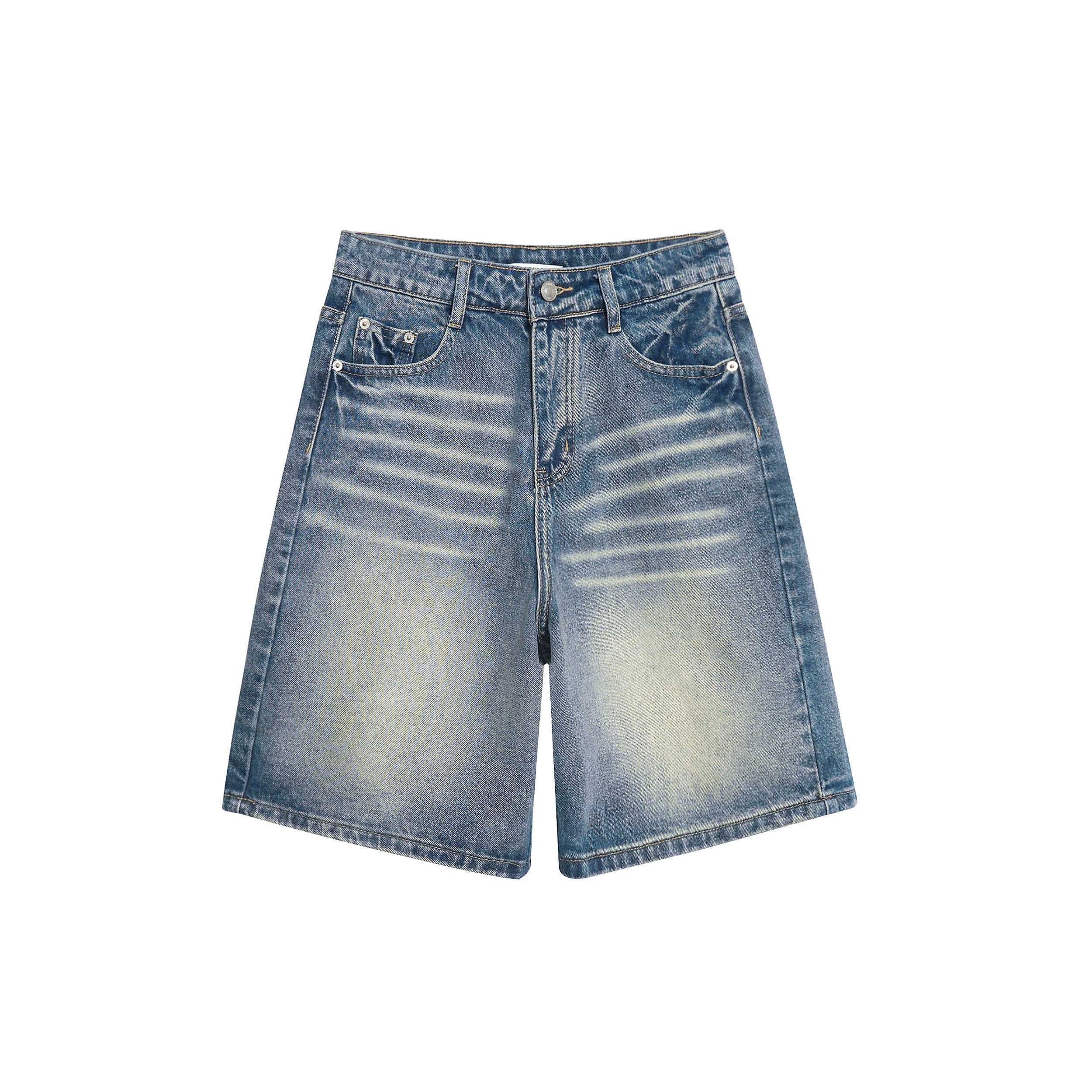 Omirad Faded Wide-Leg Denim Shorts | Vintage Wash Streetwear