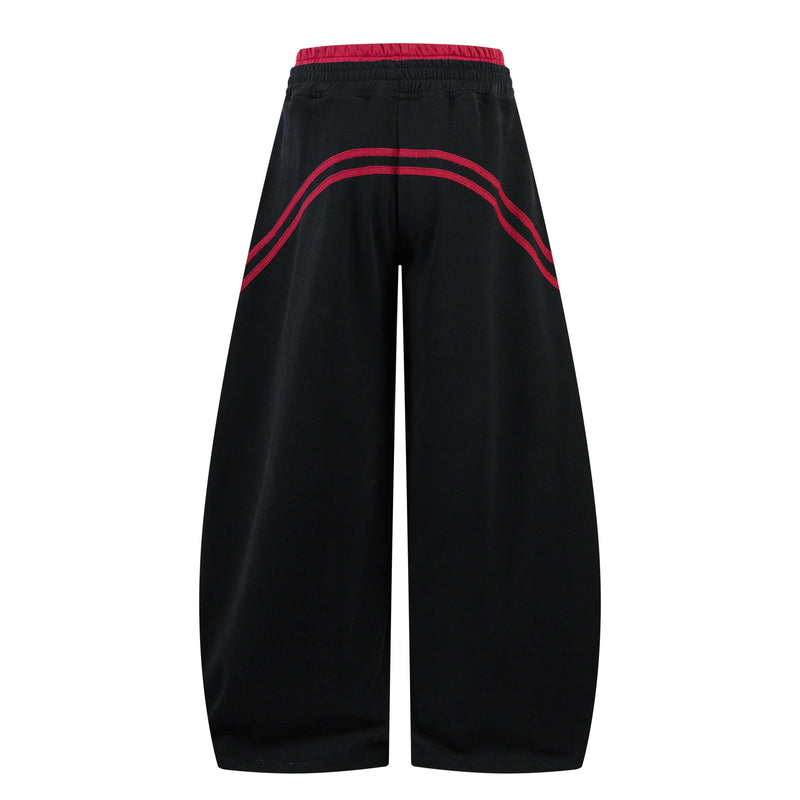 Omirad Double Stripe Barrel Sweatpants | Wide Leg Joggers