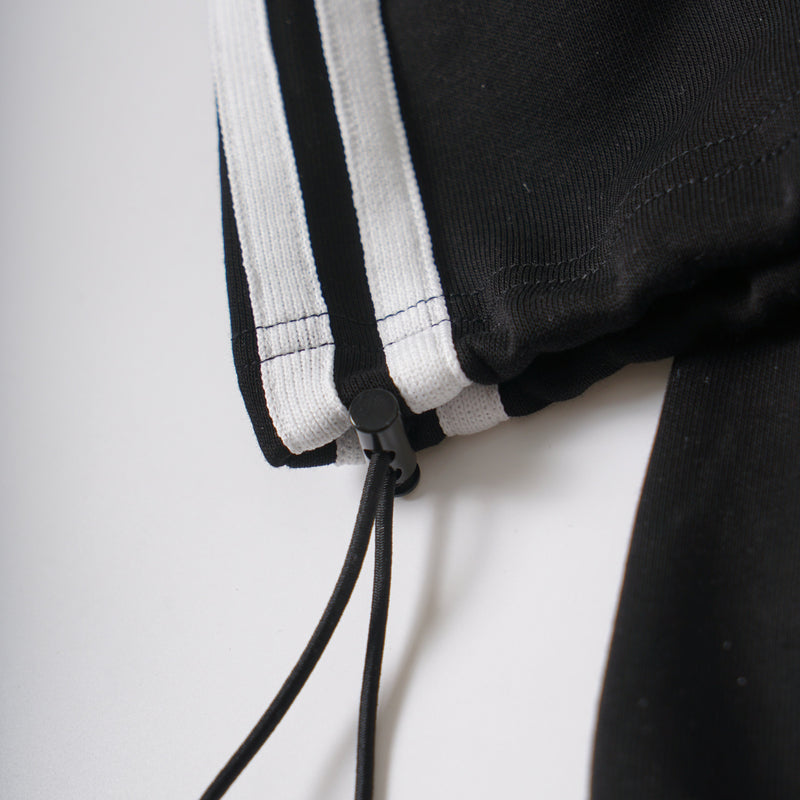 Wide-Leg Track Pants with Lace Star Appliqué & Side Stripes