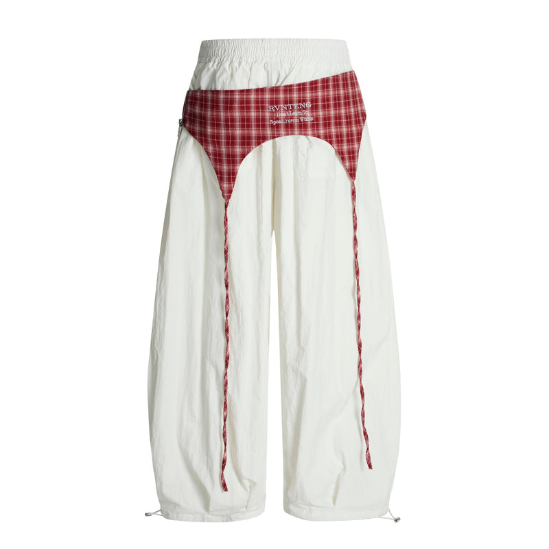 Omirad Layered Patchwork Parachute Pants | Wide-Leg Y2K