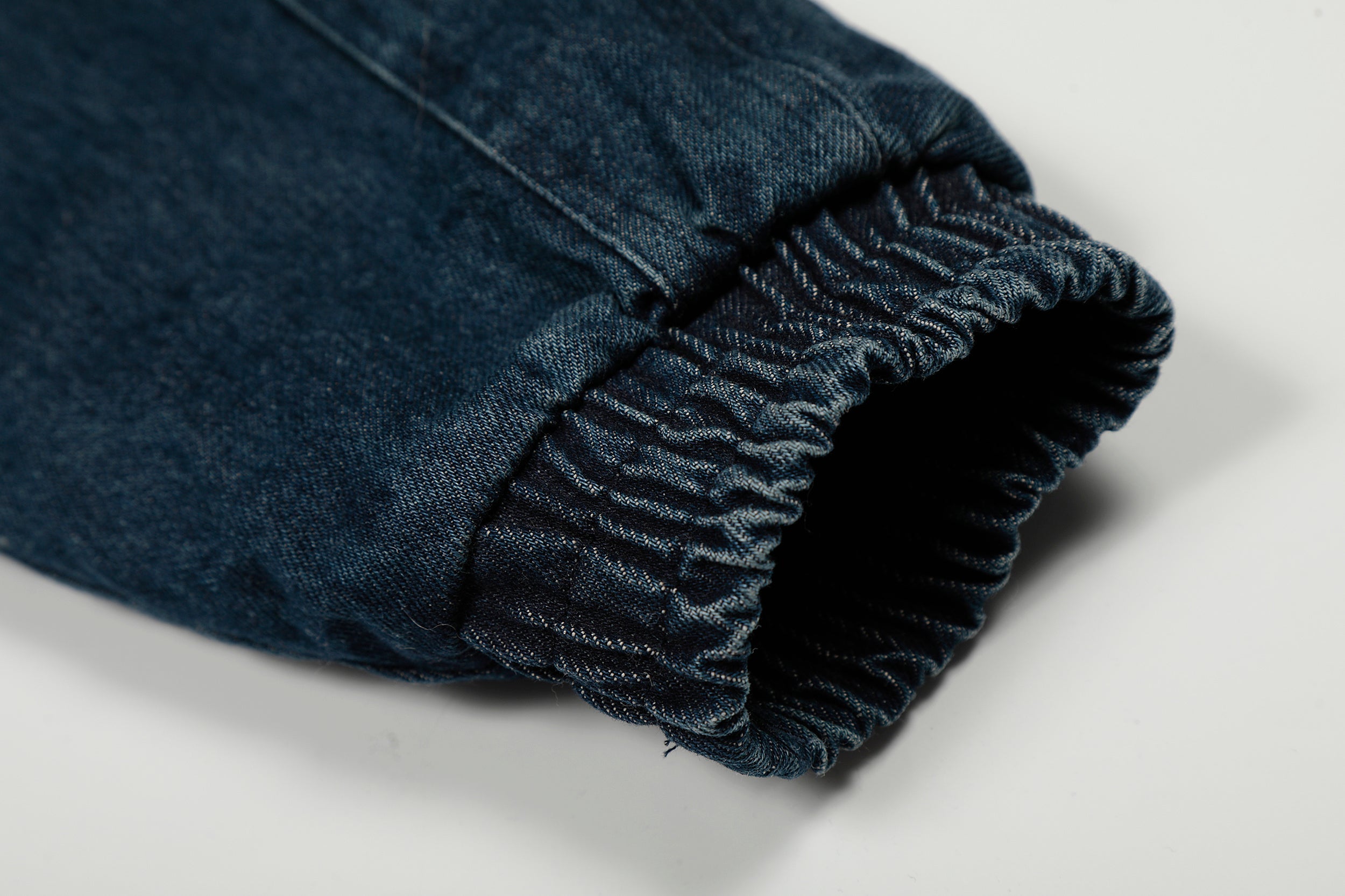 Detachable Fur-Collar Denim Bomber Jacket | Deep Indigo & Washed Black
