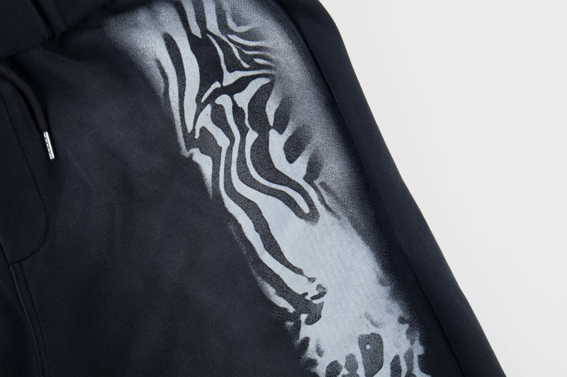 Wild Fusion Graphic Sweatpants | Zebra Leopard Wide-Leg
