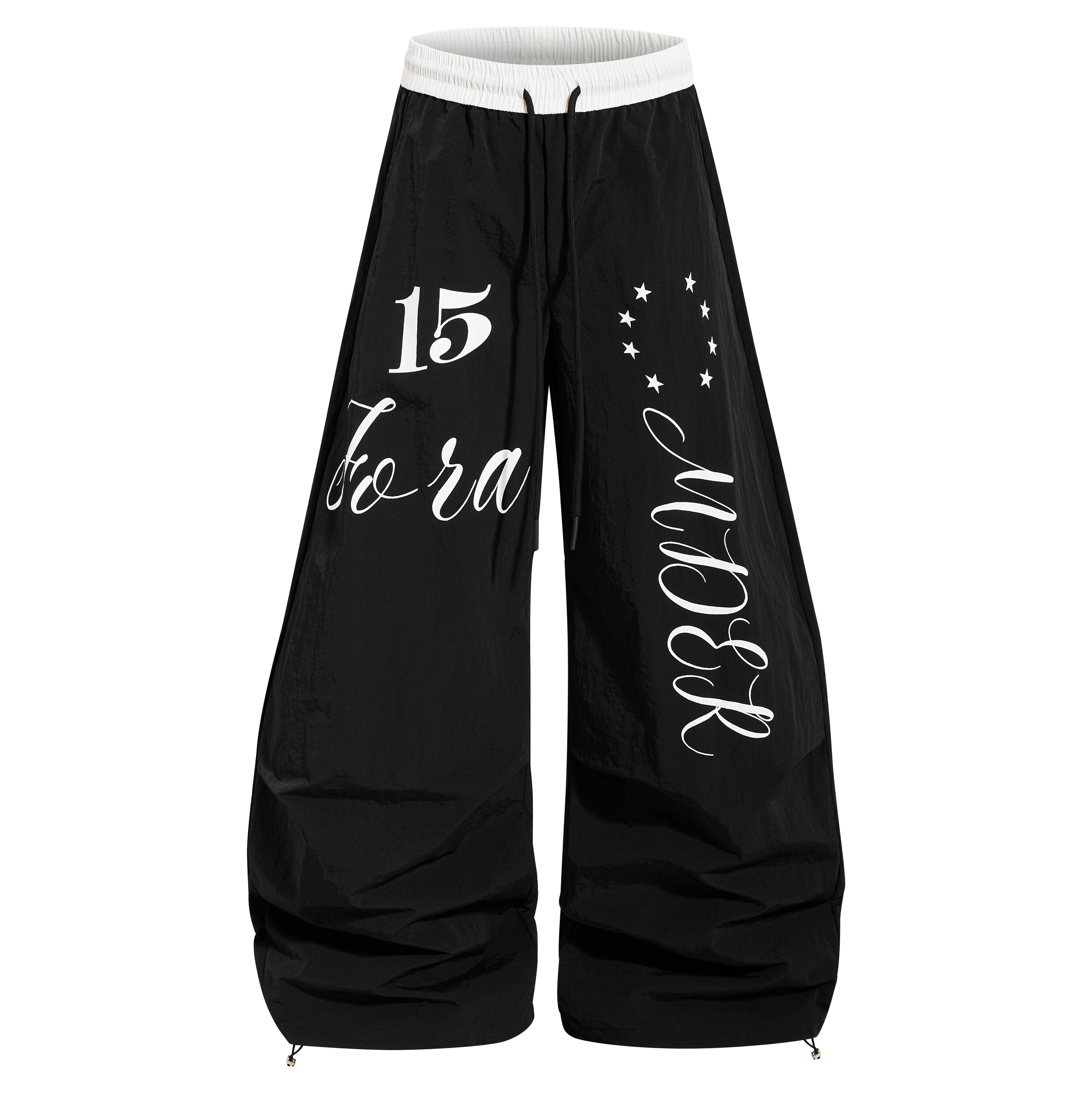 Retro Script Wide-Leg Track Pants | Bold Streetwear