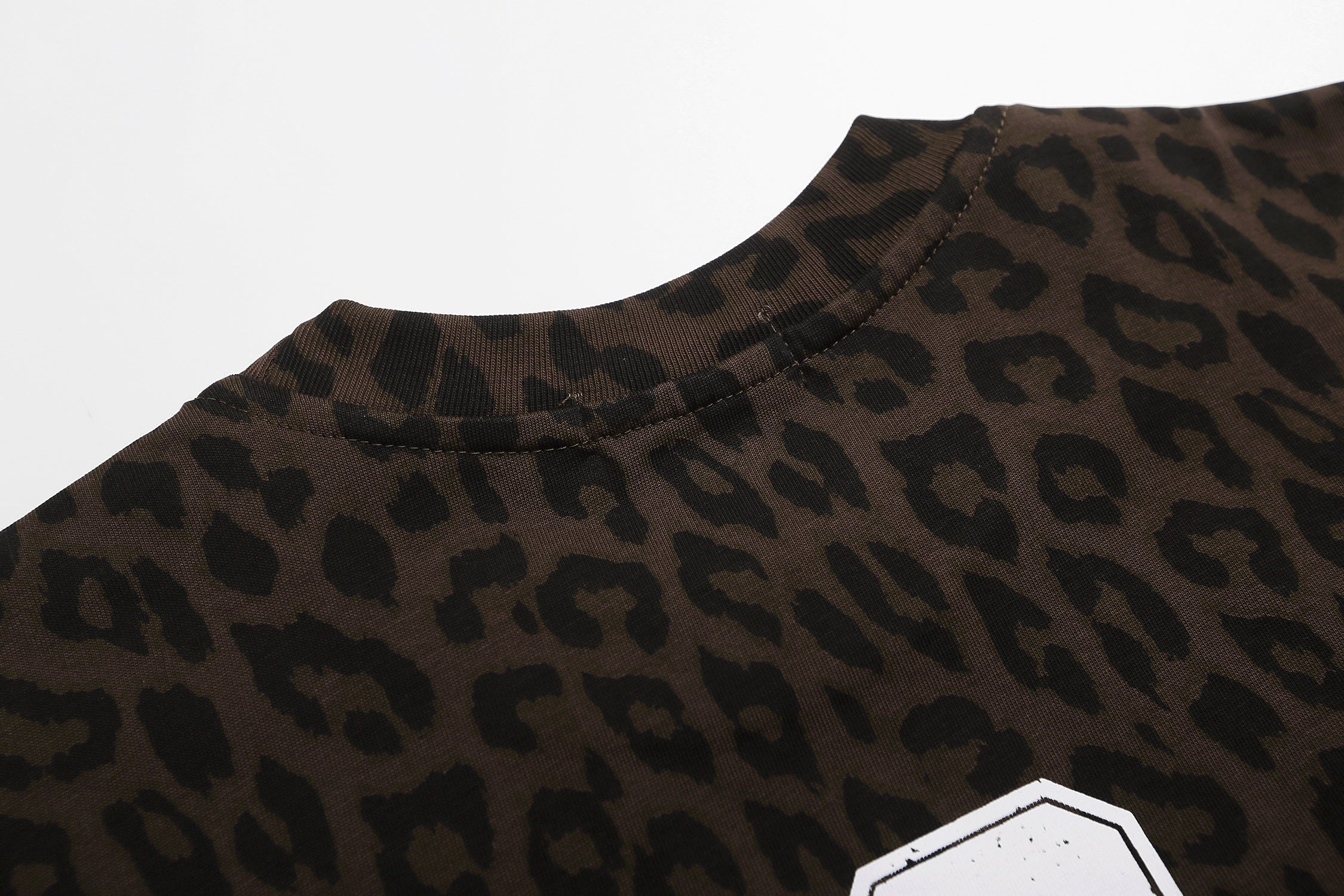 Omirad Leopard Print Graphic T-Shirt | Y2K Streetwear Tee