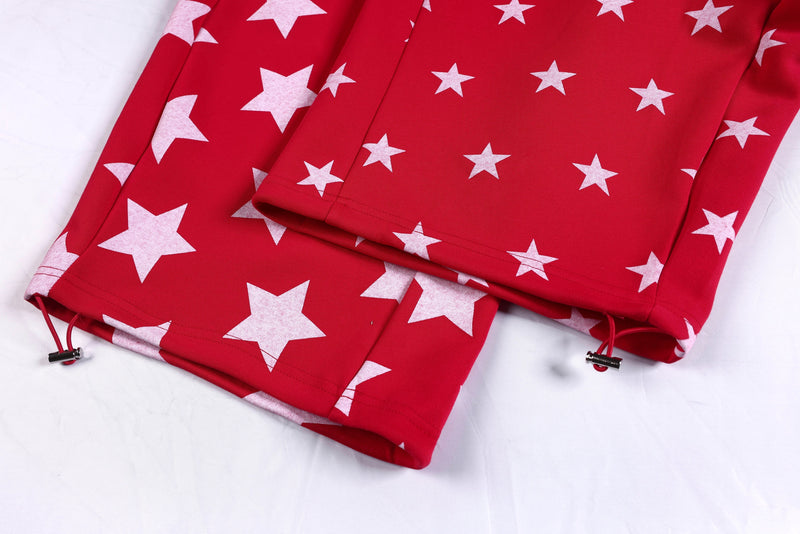 Starfield Wide-Leg Sweatpants | All-Over Star Print Streetwear
