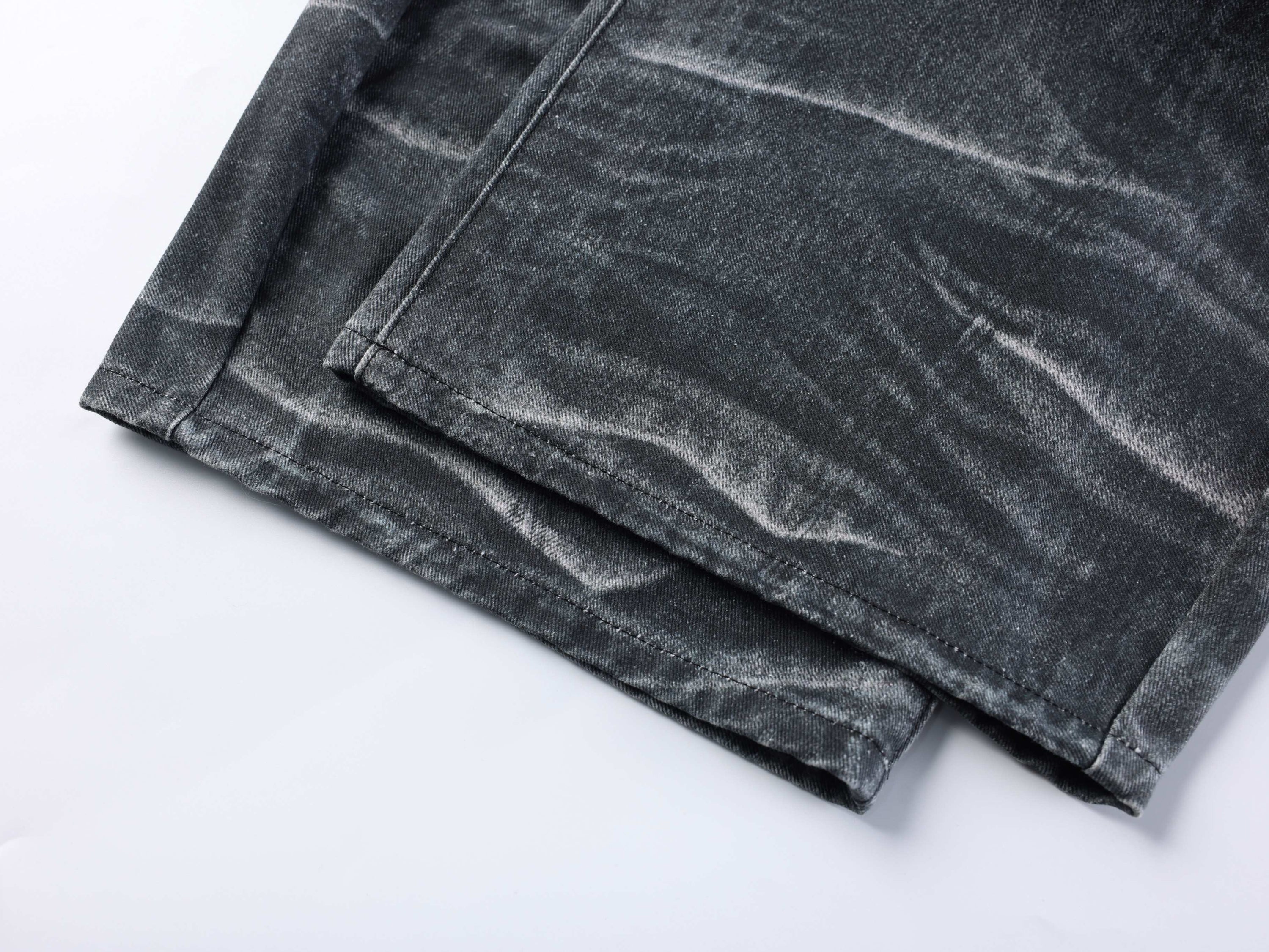 Omirad Washed Studded Wide-Leg Jeans | Butterfly Graphic