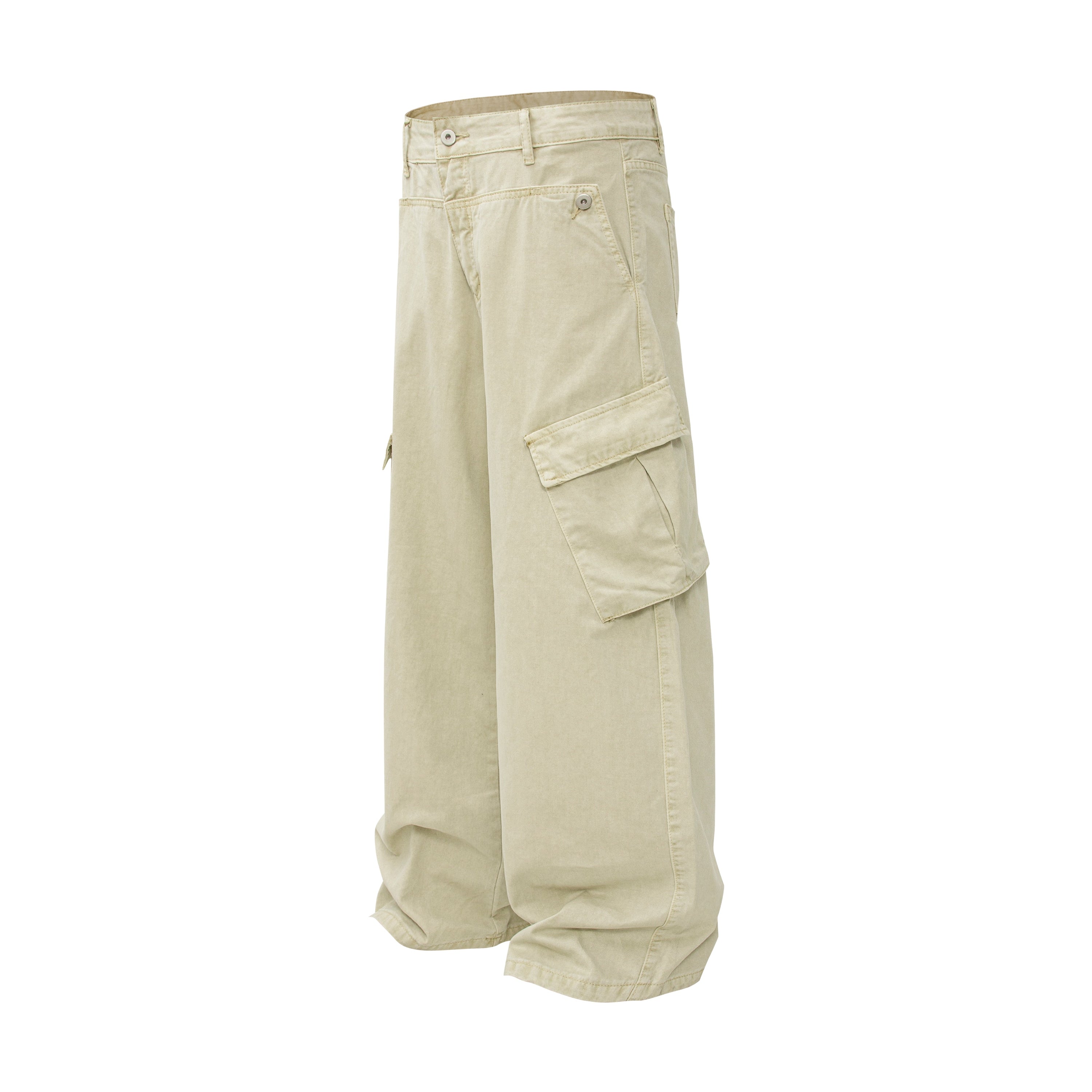 Omirad Cargo Wide Leg Pants | Washed Cotton Streetwear