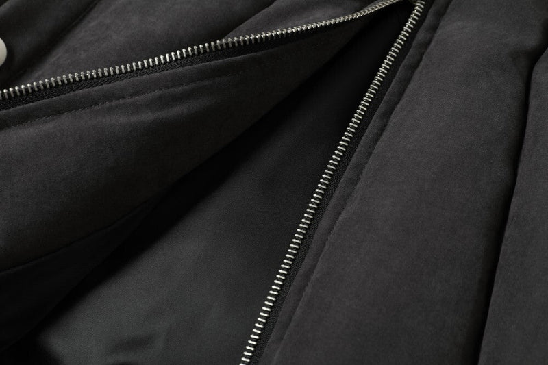 Panel Quilted High-Neck Bomber Jacket | Streetwear Puffer