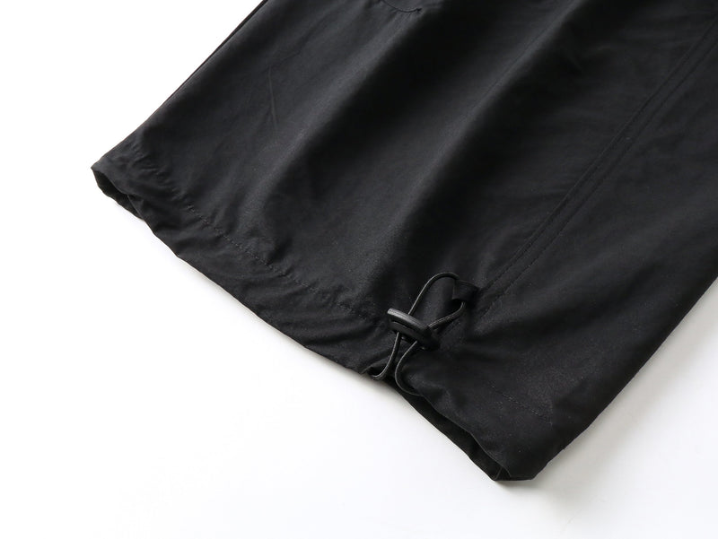 Wide-Leg Utility Cargo Pants | Drawstring Waist & Toggle Hem