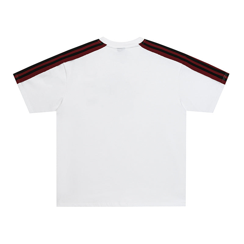 Essential Triple Stripe Cotton Tee | Streetwear Basics