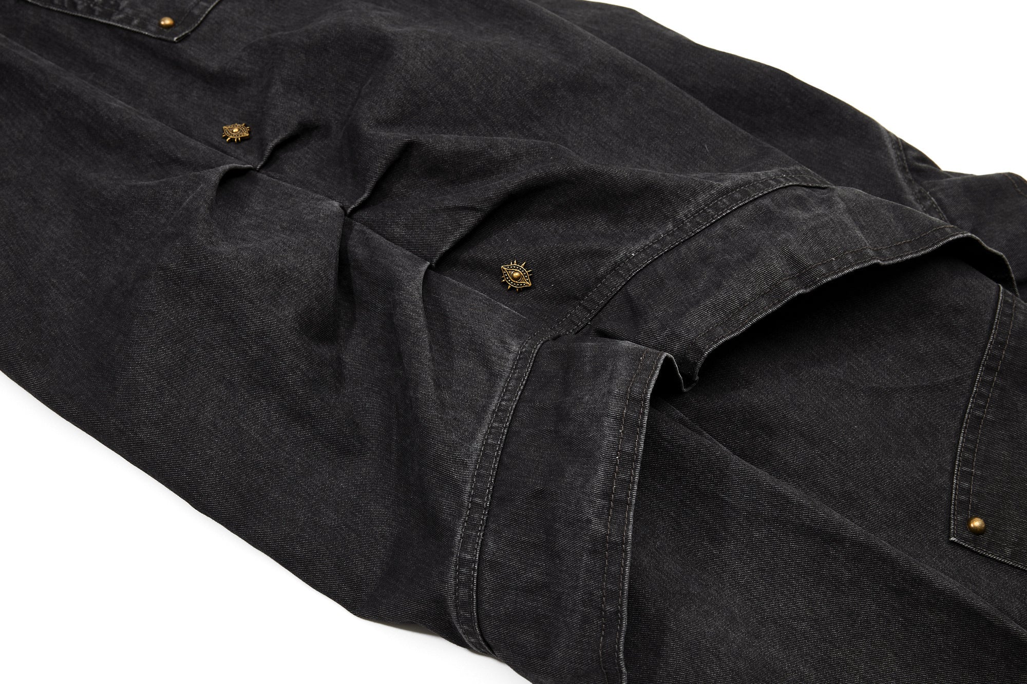 Multi-Zip Panel Cargo Denim Pants | Wide-Leg Streetwear