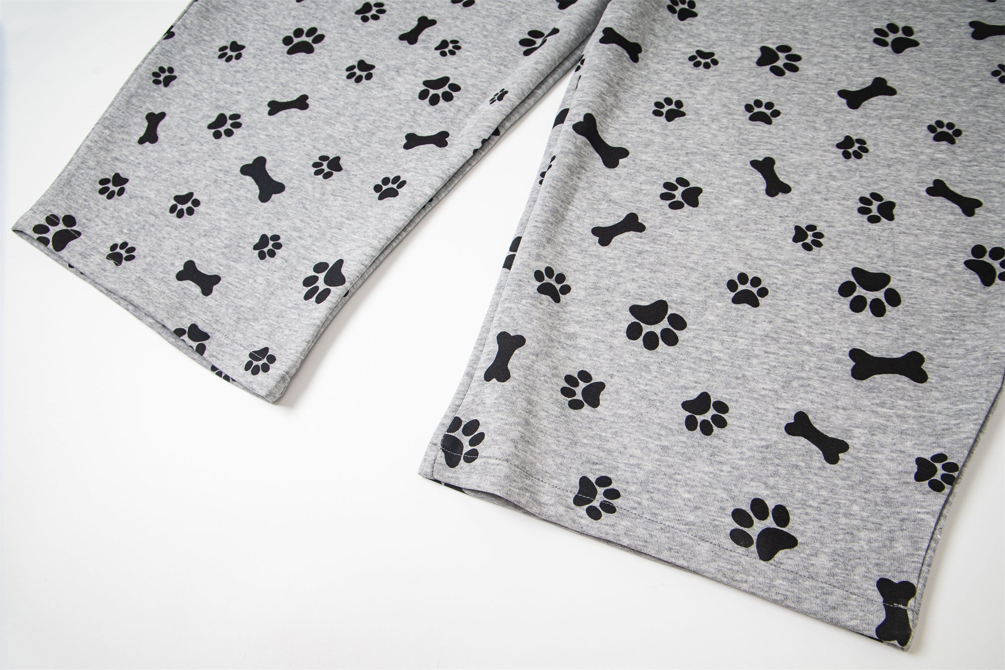 Paw Print Wide-Leg Lounge Pants | Dog Bone Streetwear Sweats