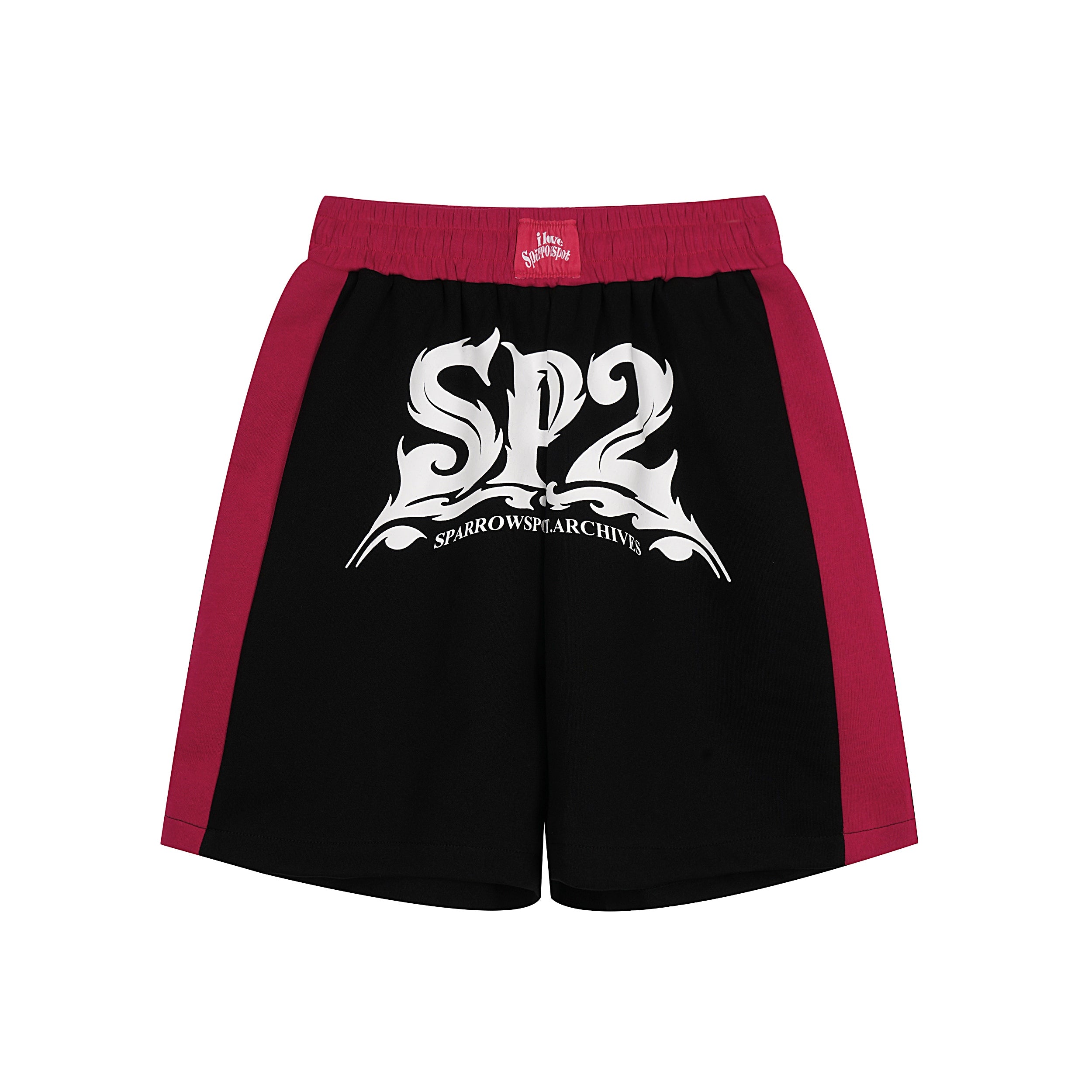 SP2 Logo Sport Shorts | Contrast Panel Street Athletic Shorts
