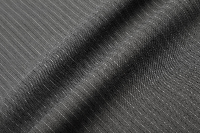 Pinstripe Wide-Leg Pants with Music Staff Graphic | Omirad