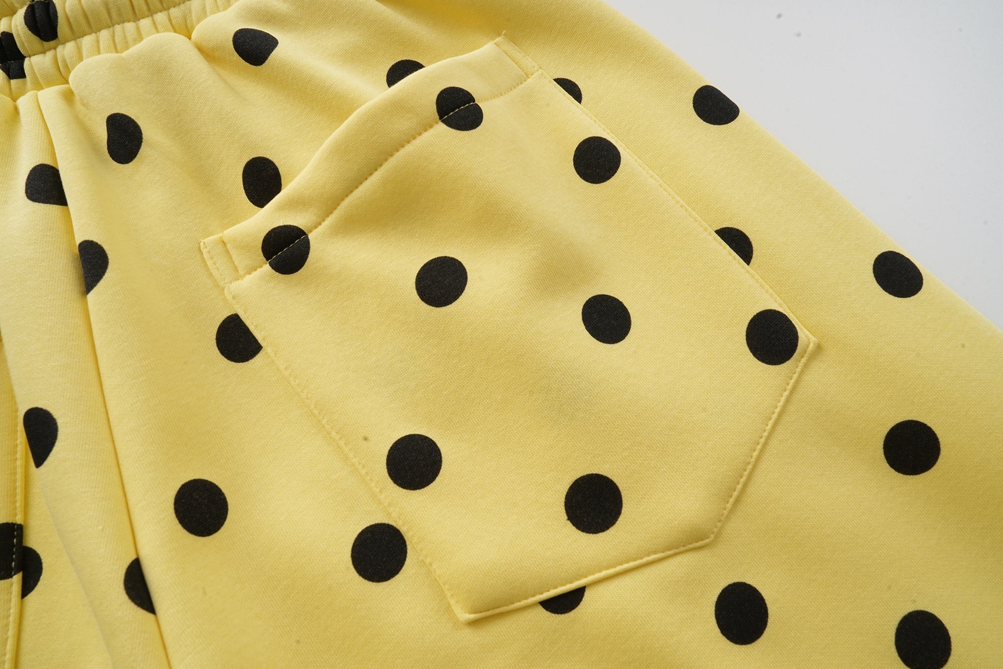 Omirad Polka Dot Wide-Leg Pants | Yellow & Black Cotton