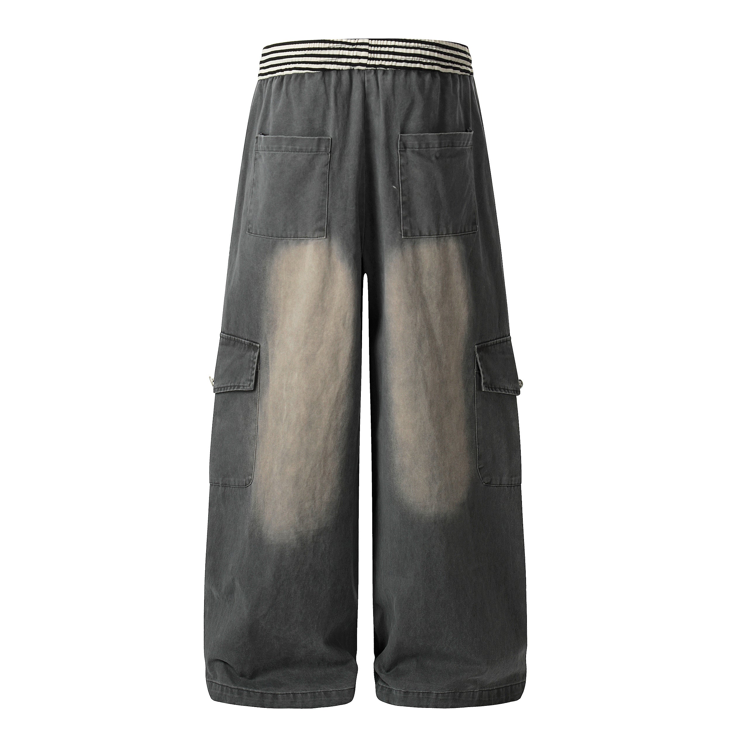 Washed Cargo Wide-Leg Pants | Vintage Streetwear Trousers