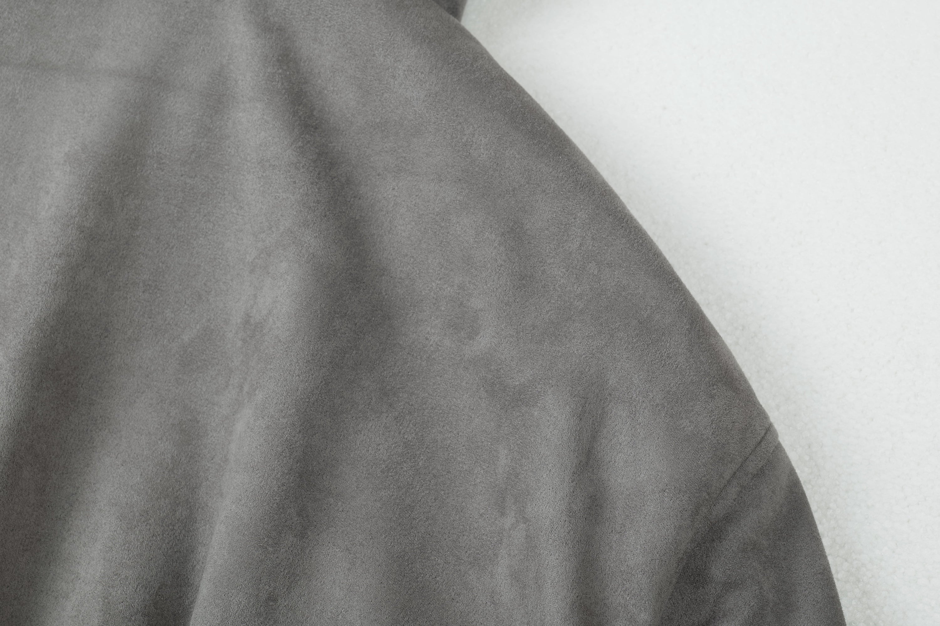 Faux-Fur Lined Suede Hoodie Bomber Jacket | Omirad