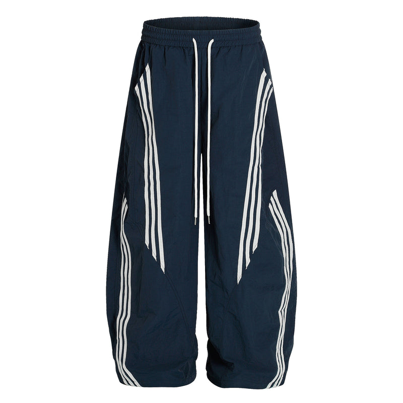 Omirad Nylon Multi-Stripe Wide-Leg Track Pants