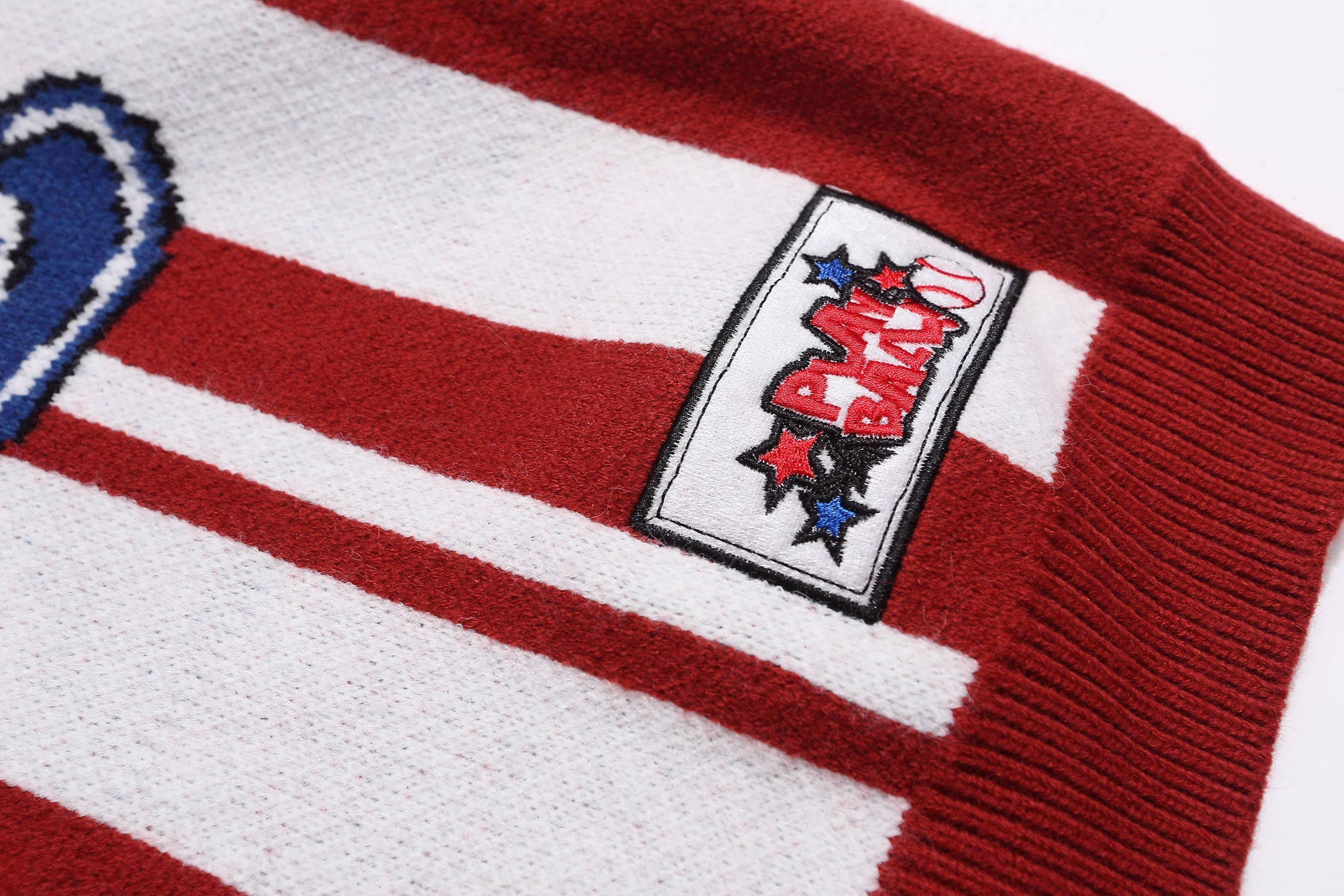 Retro Varsity Stripe Knit Sweater | Baseball Jersey Style