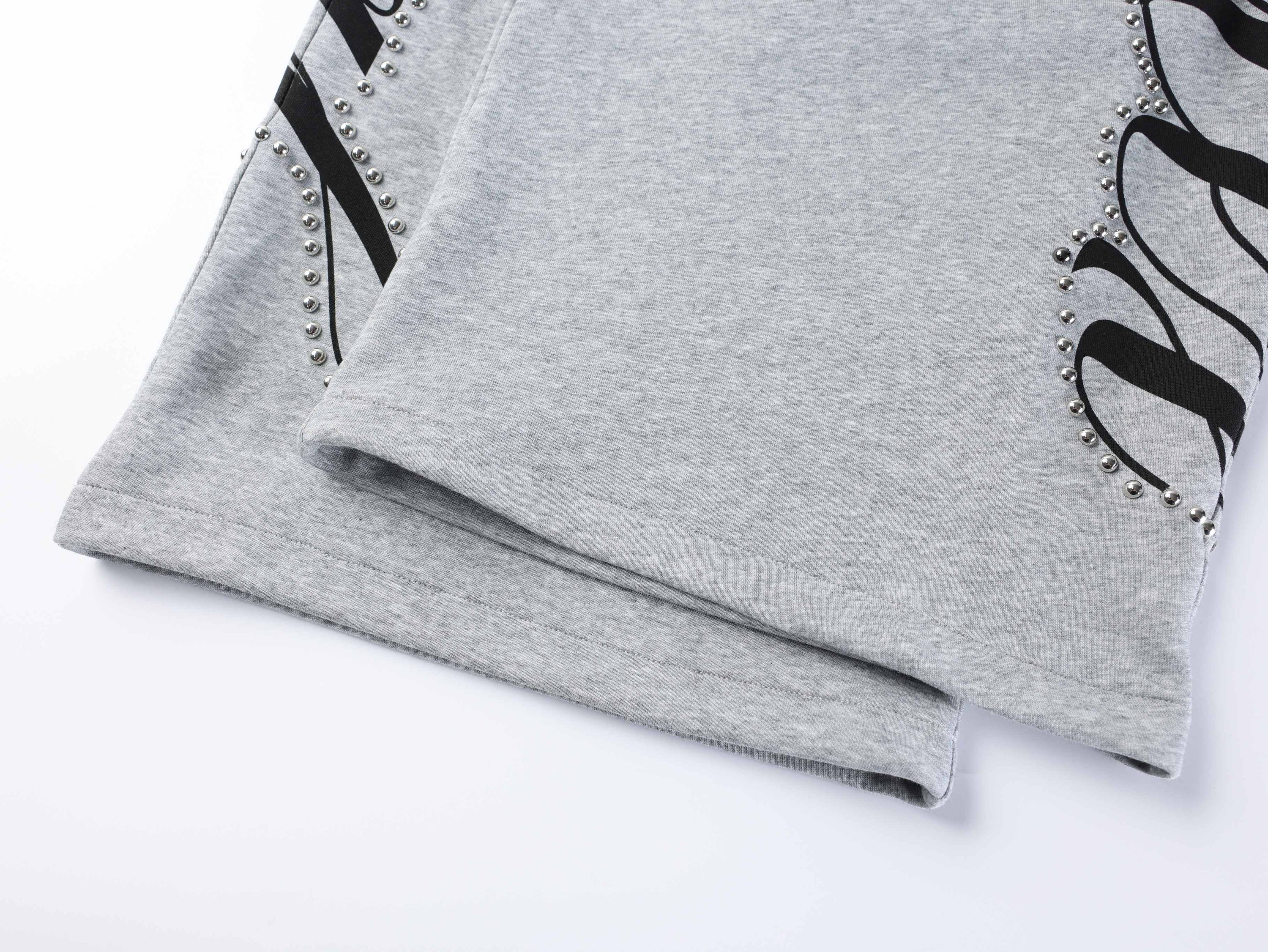 Omirad Studded Script Sweatpants | Wide-Leg Streetwear