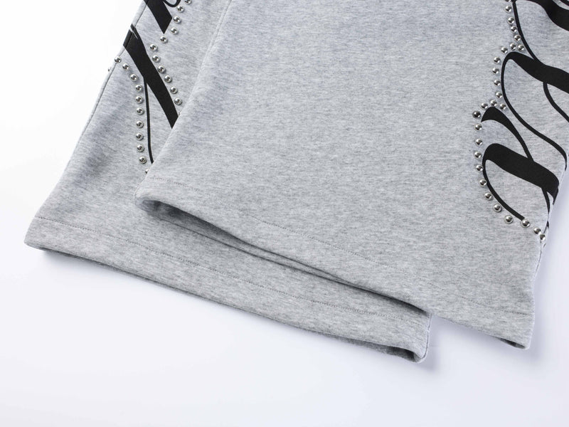 Omirad Studded Script Sweatpants | Wide-Leg Streetwear