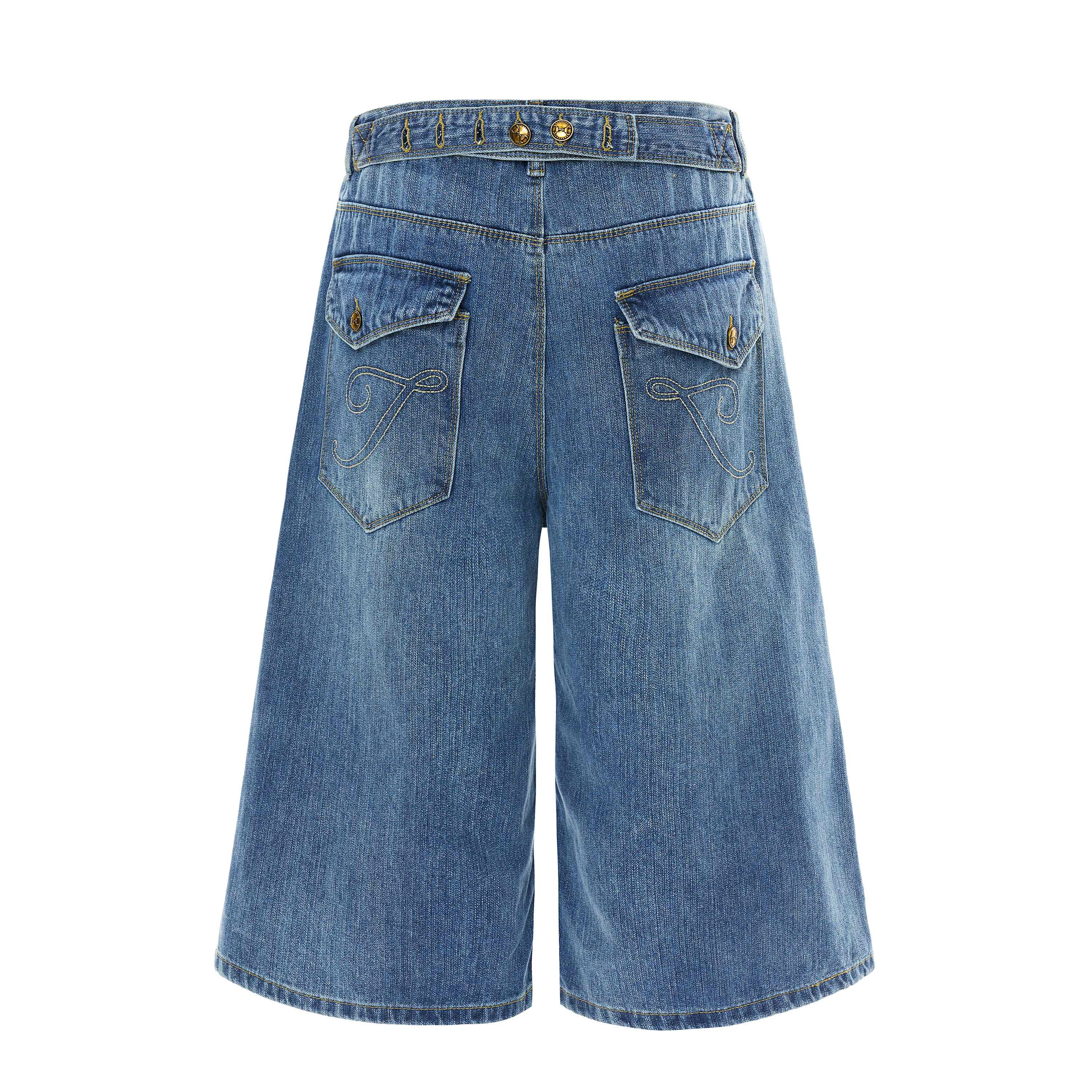 Omirad Vintage Wide-Leg Denim Shorts | Y2K Streetwear