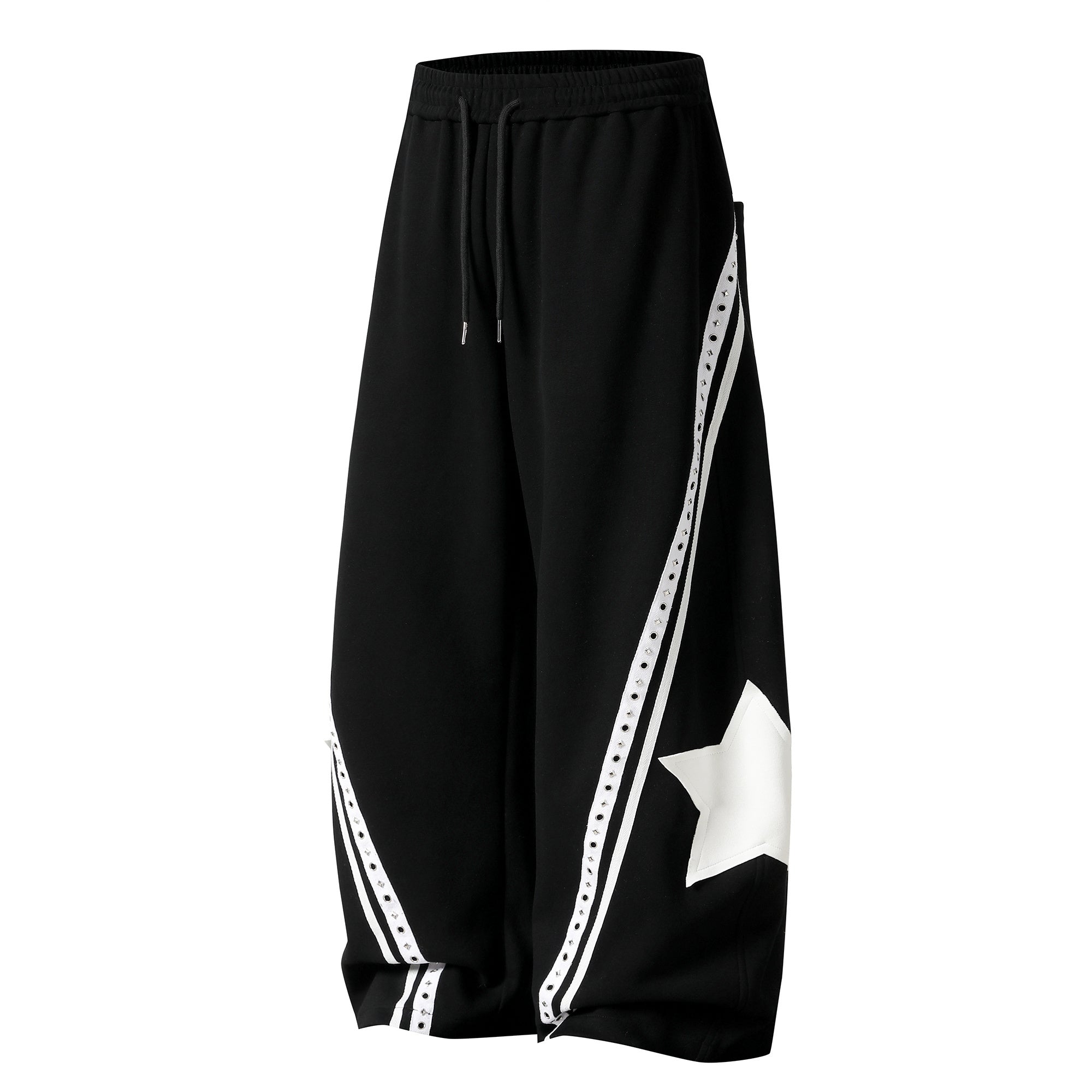 Omirad Star Panel Wide-Leg Track Pants | Streetwear Sweatpants