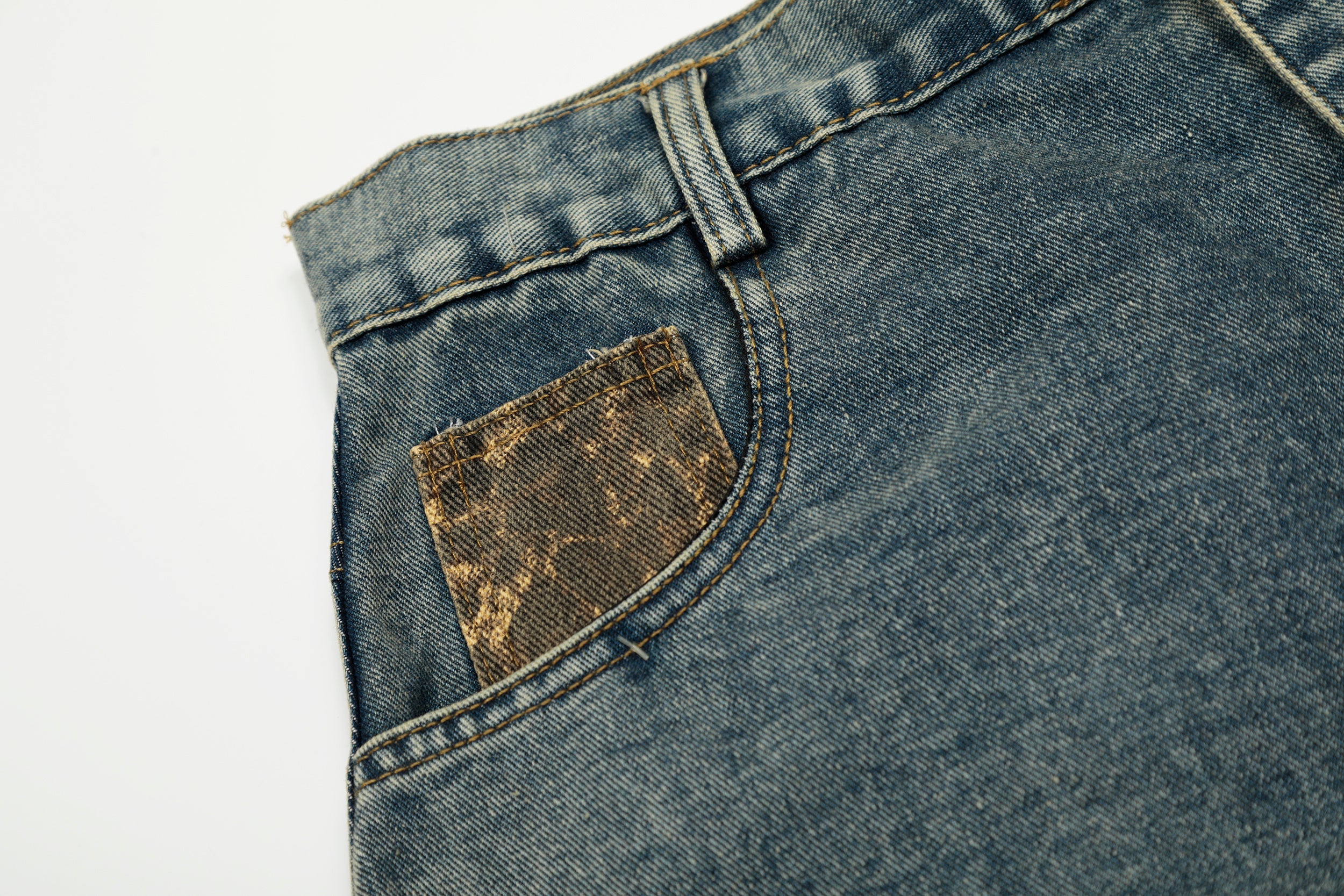 Leopard-Panel Wide-Leg Denim Jeans | Streetwear Baggy Fit