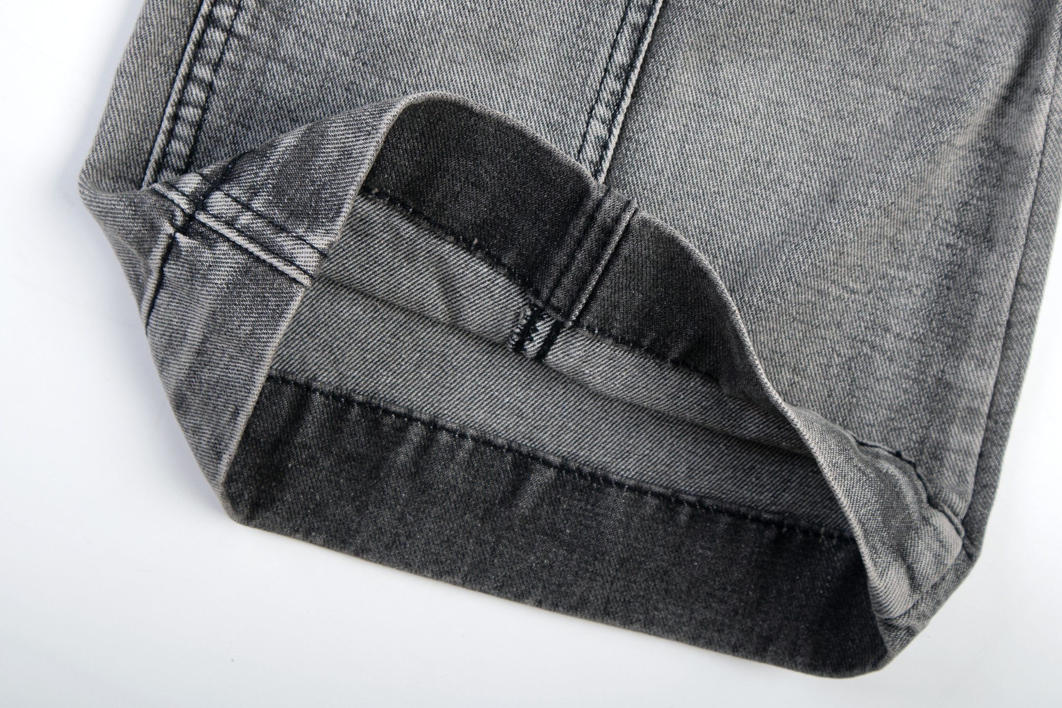 Omirad Distressed Flare Jeans | Y2K Grey Wash Denim