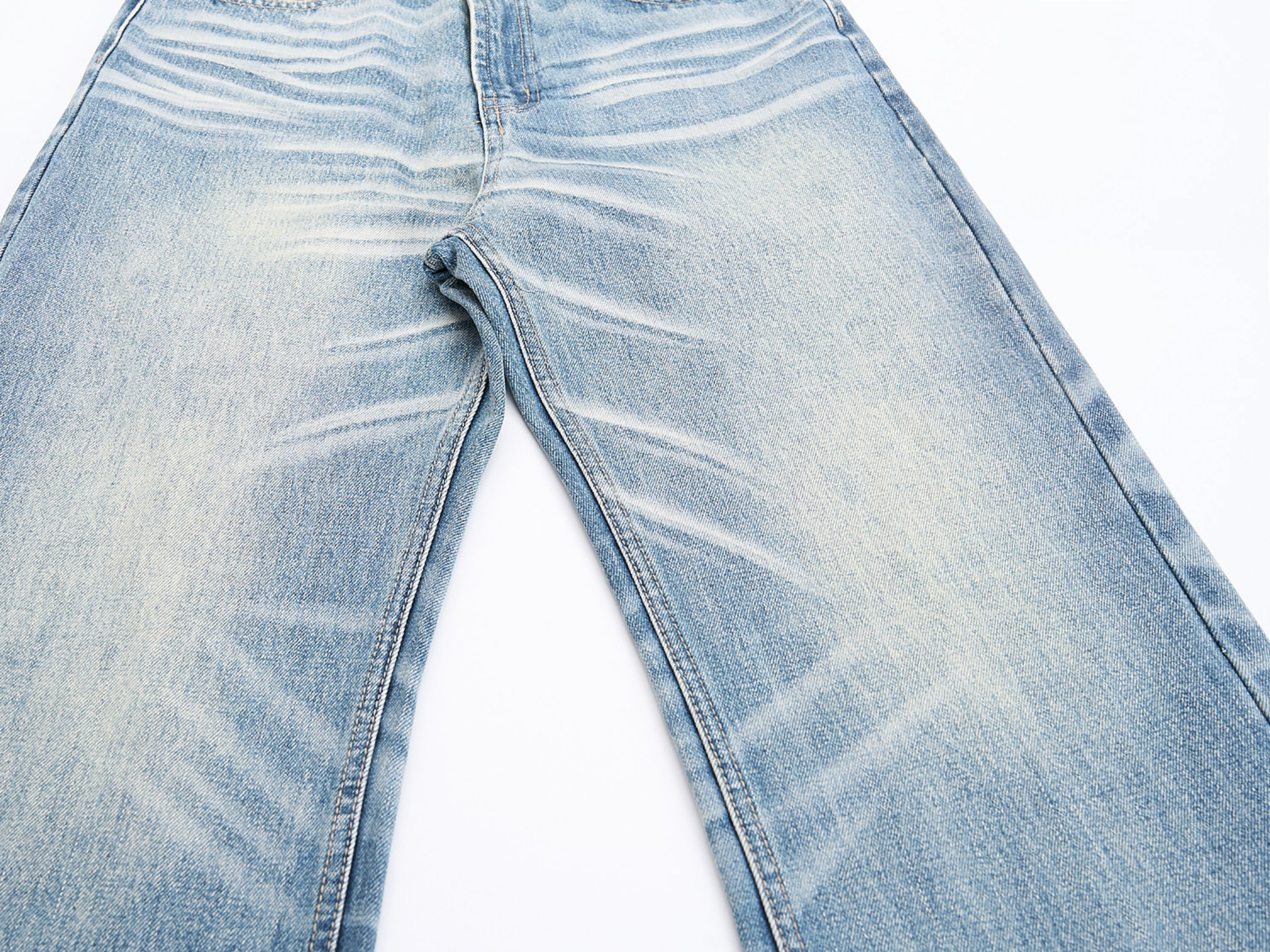 Omirad Washed Wide-Leg Jeans | Vintage Whiskered Denim