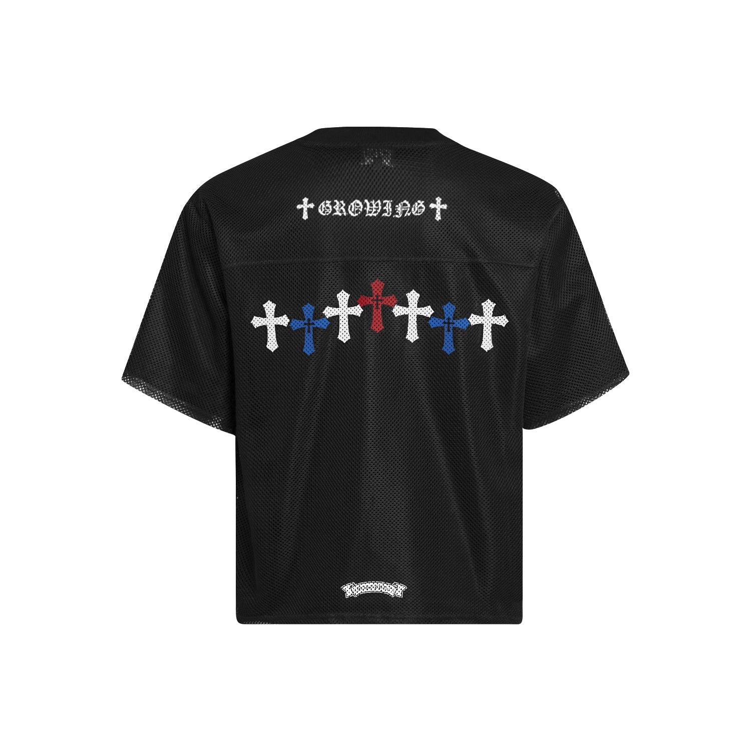 Omirad Multi-Cross Mesh Jersey Tee | Boxy Athletic Graphic Shirt
