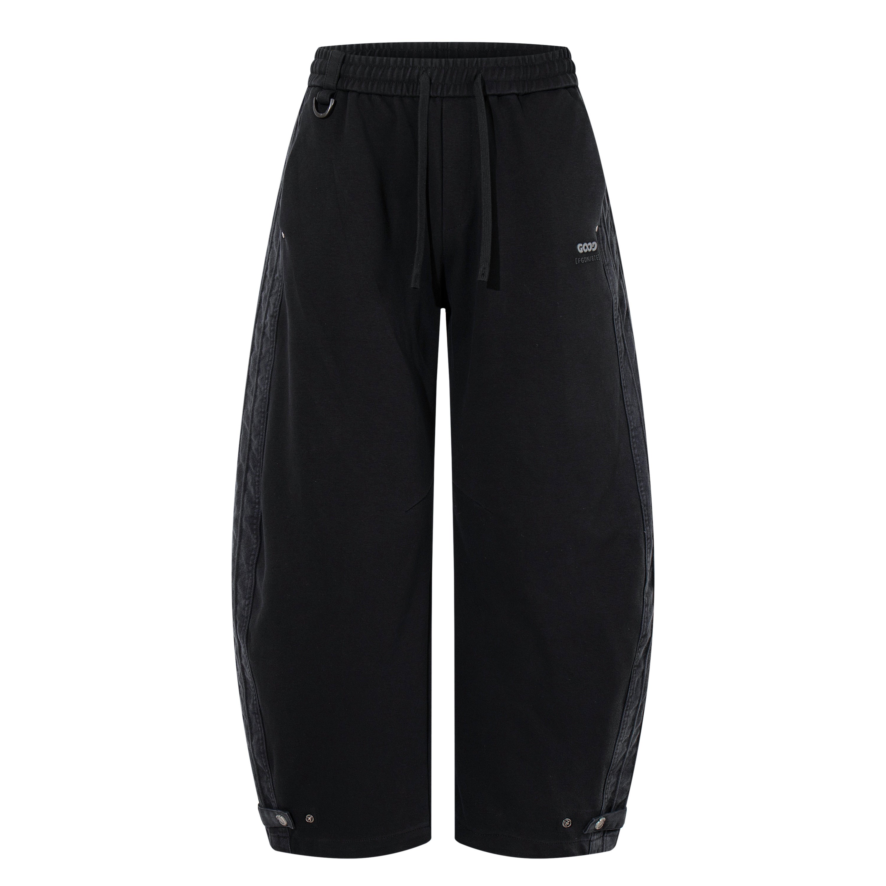 Omirad Utility Panel Barrel Pants | Black Streetwear
