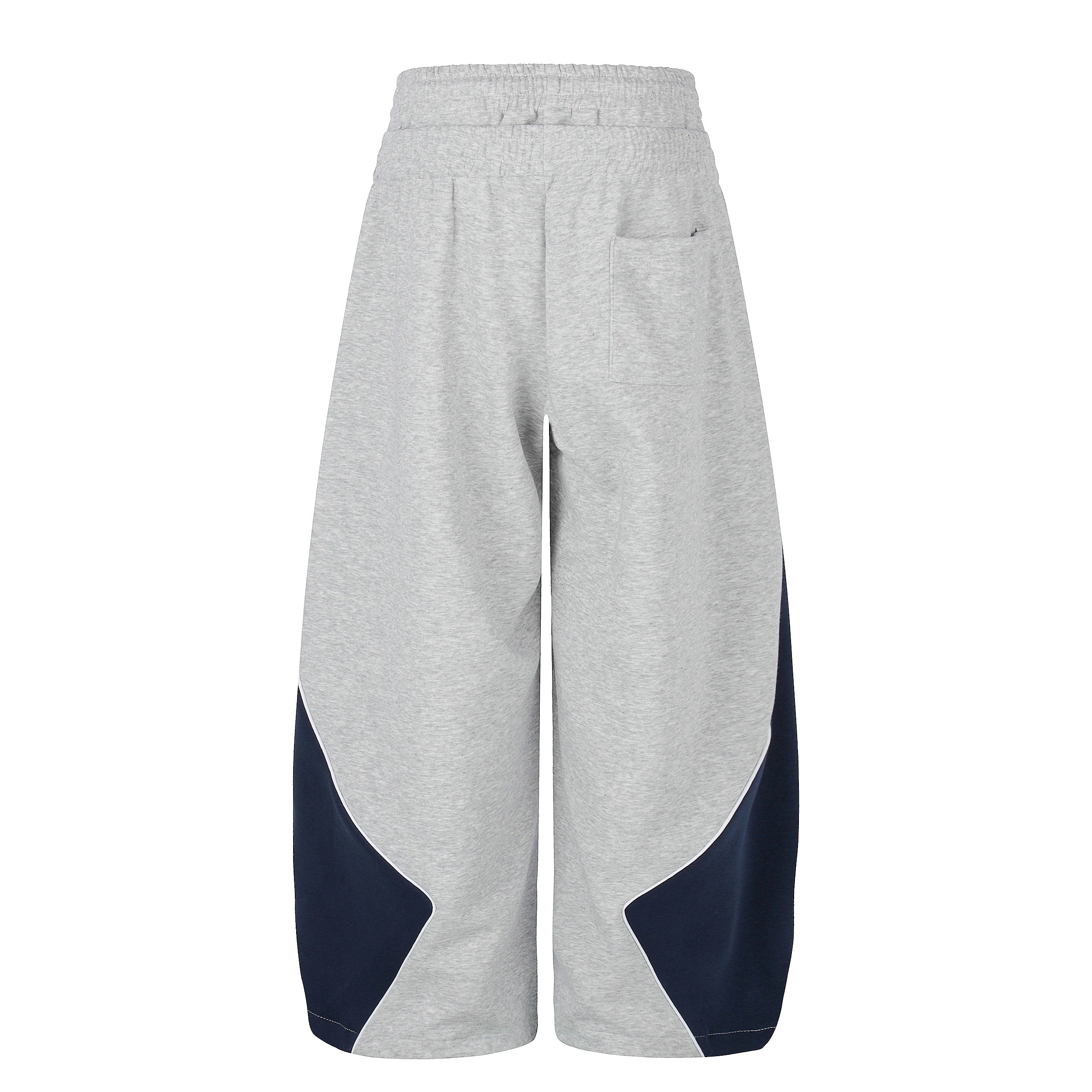 Retro Crest Panel Sweatpants | Oversized Wide Leg Streetwear