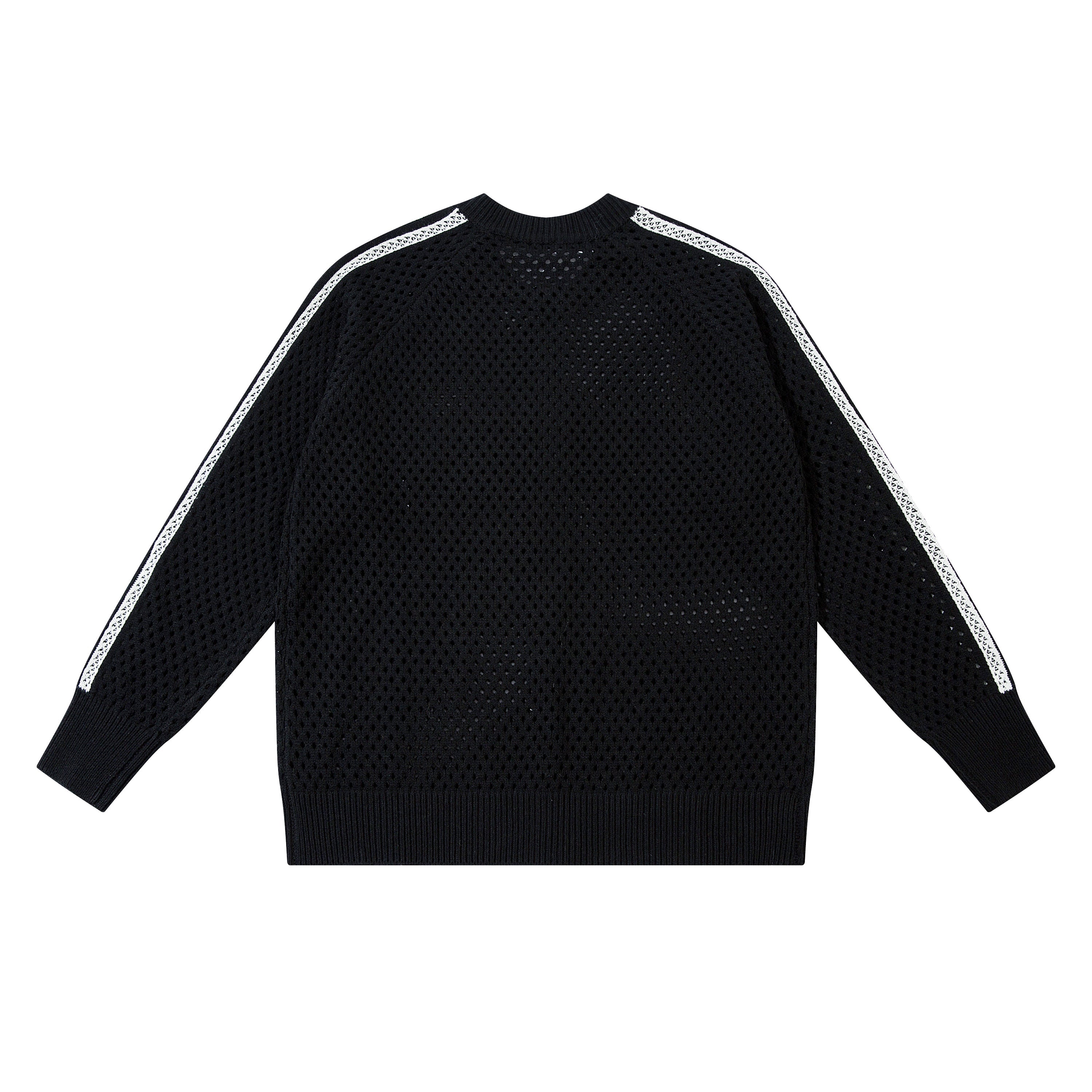Omirad Striped Mesh Zip-Up Jacket | Sporty Open-Knit Layer