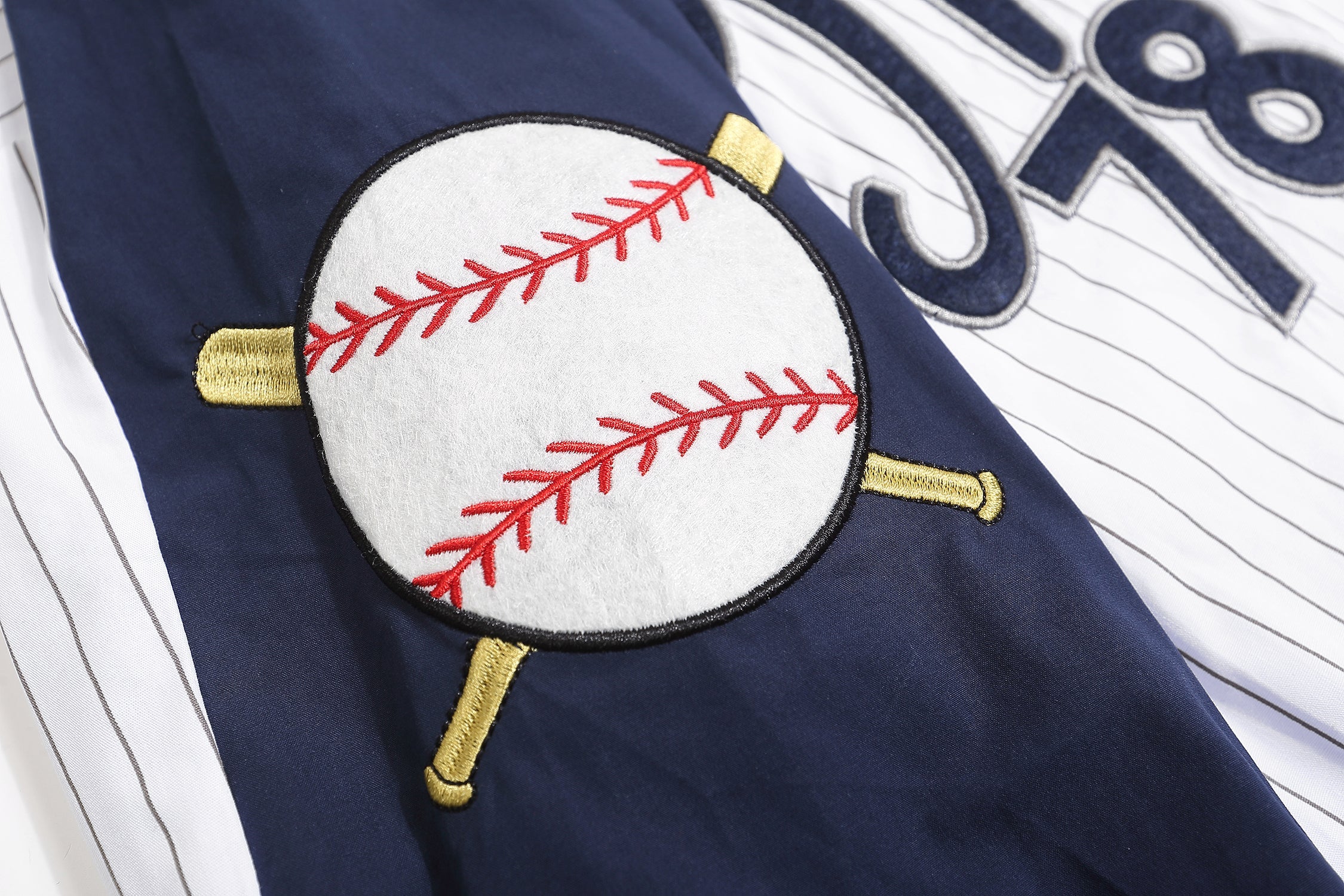 Baseball Pinstripe Graphic Shirt | Varsity Streetwear