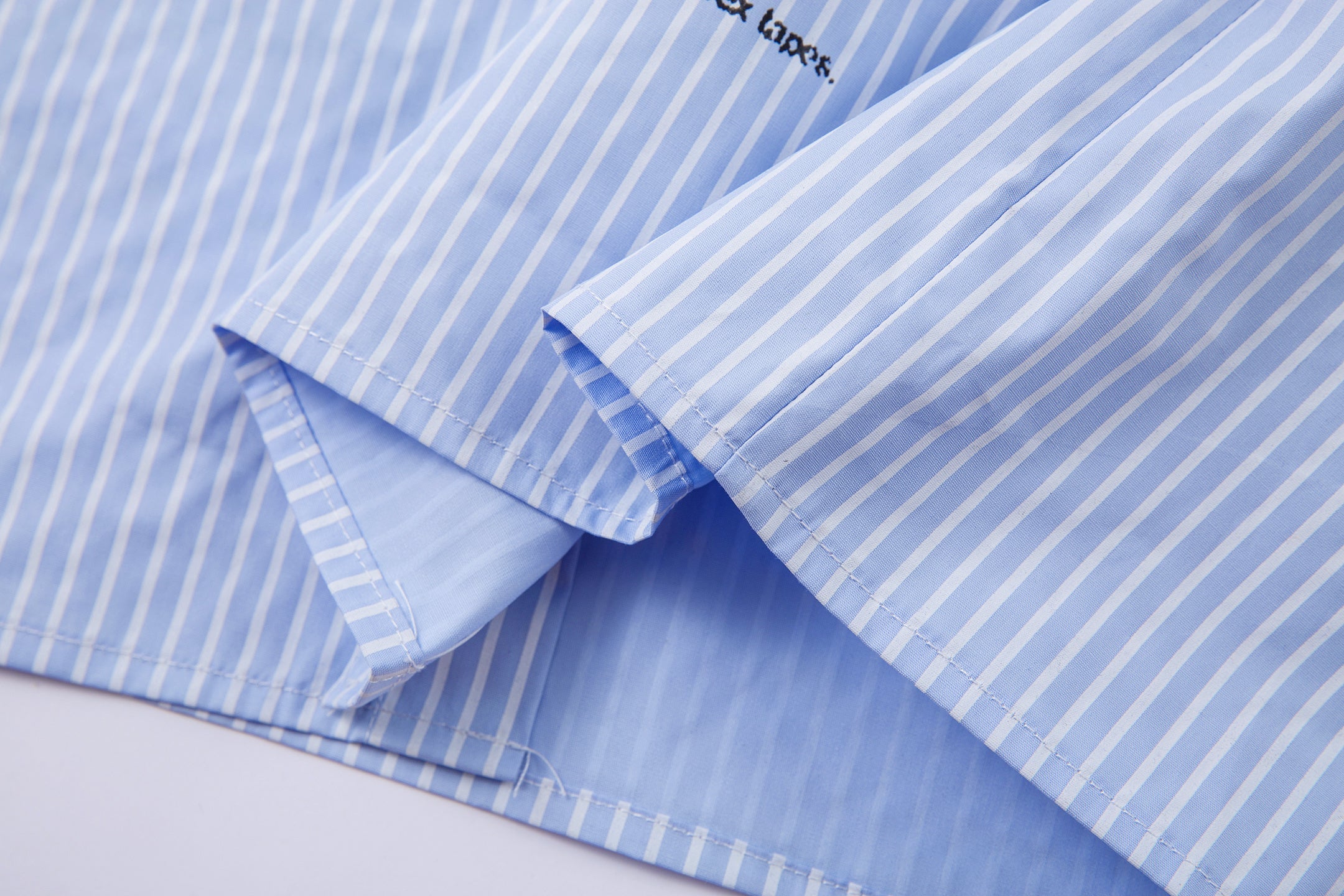 Punk Zine Graphic Layered Pinstripe Shirt | Streetwear