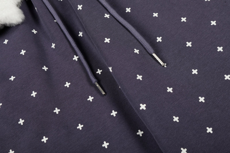 Star Print Wide-Leg Sweatpants with Plush Star Charm