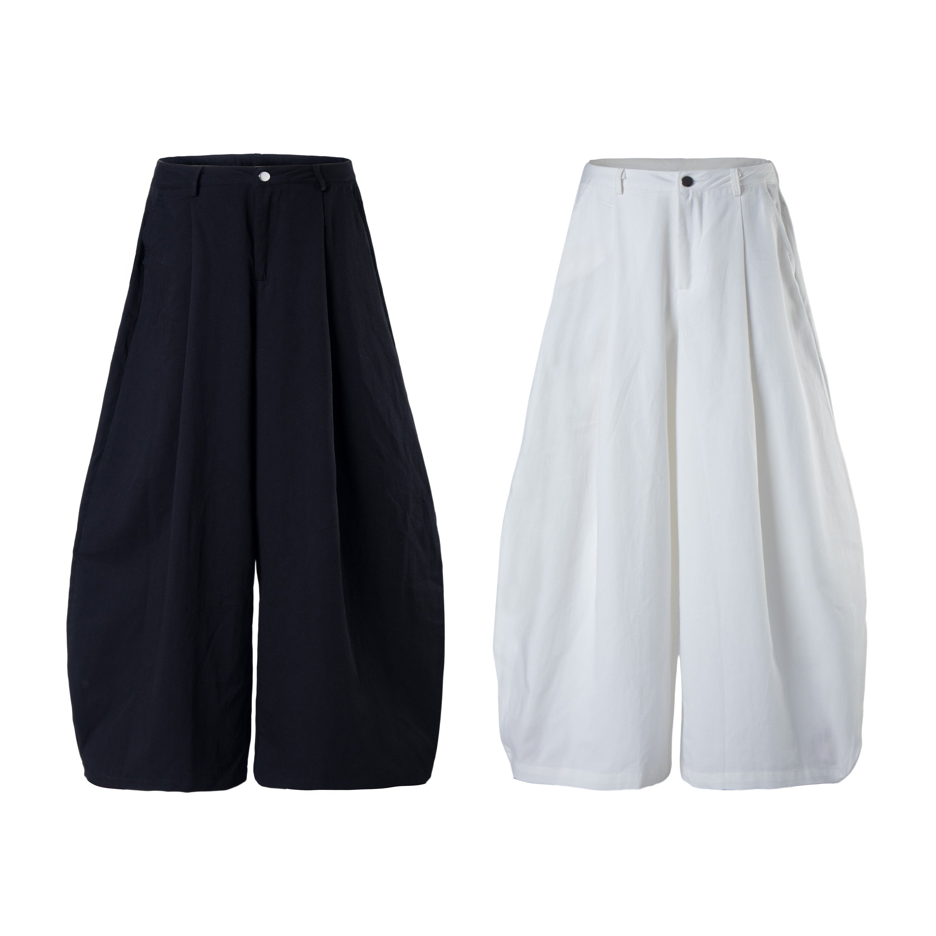 Minimalist Balloon Cargo Pants | Wide-Leg Utility Fit