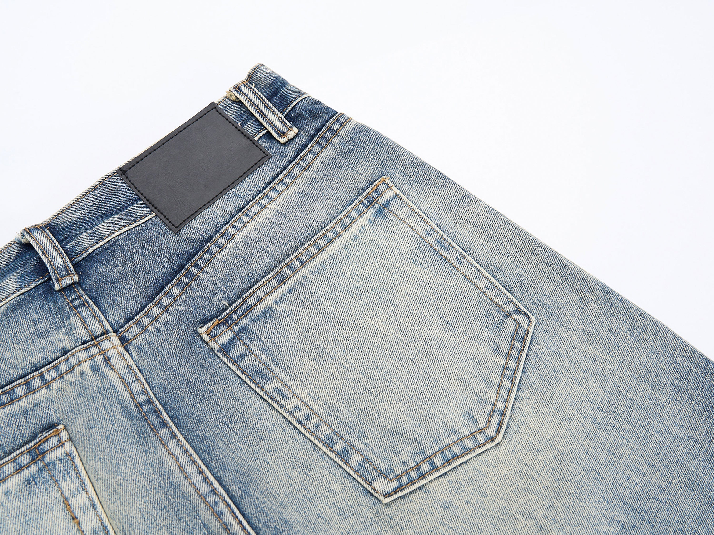 Omirad Vintage Washed Wide-Leg Jeans | 100% Cotton Denim