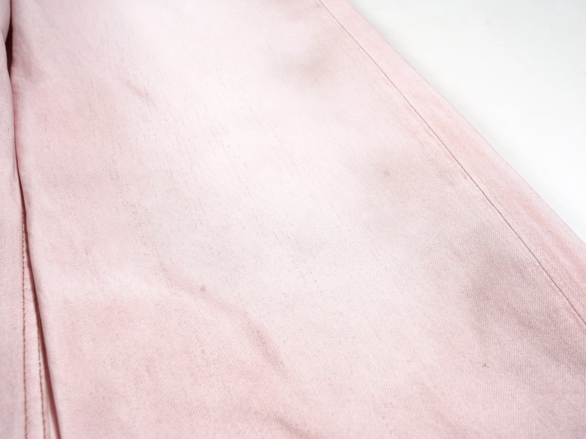 Faded Pink Wide-Leg Denim Pants | SP2 Logo | 100% Cotton