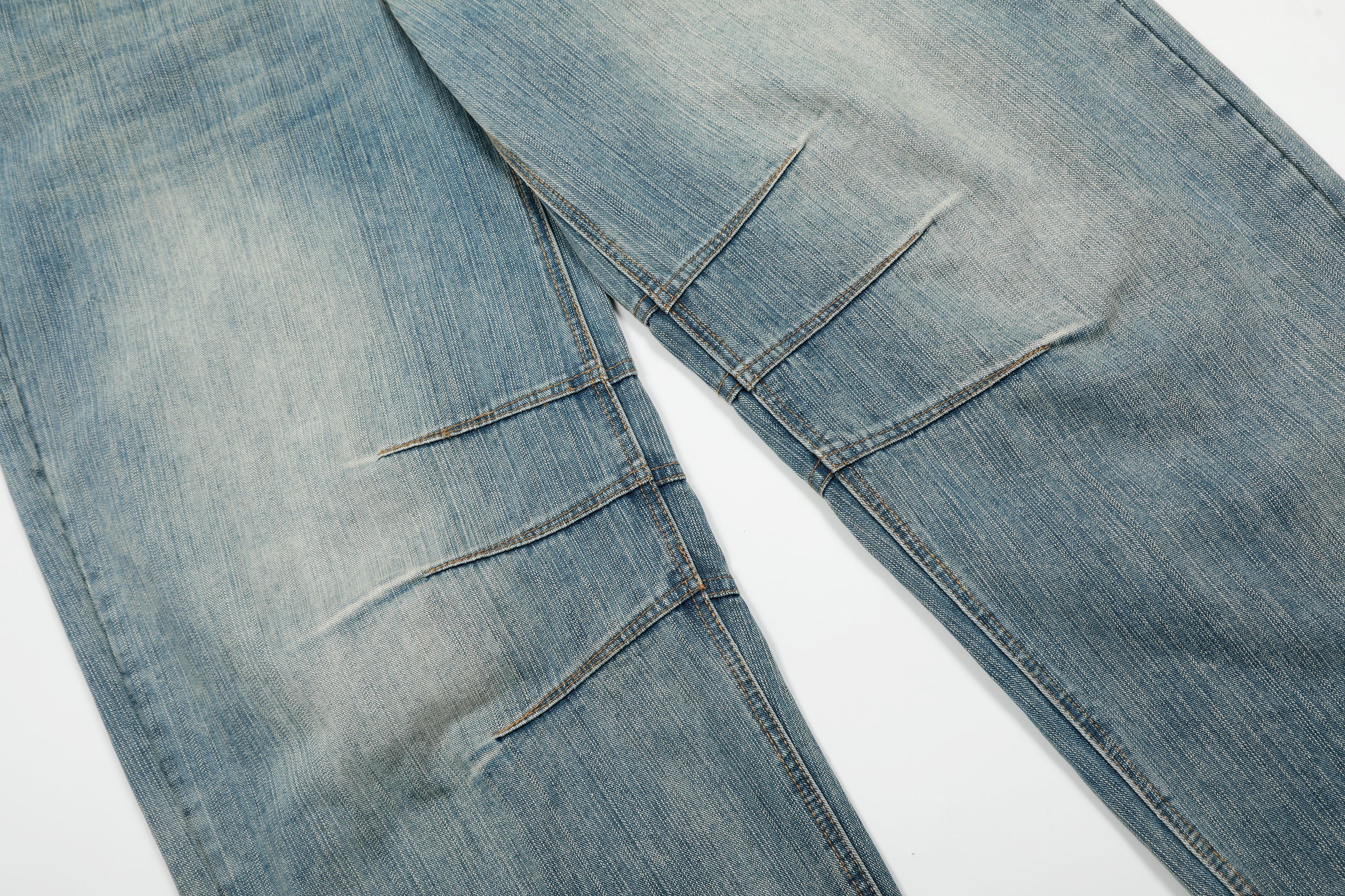Omirad Draped Crease Wide-Leg Jeans | Oversized Denim