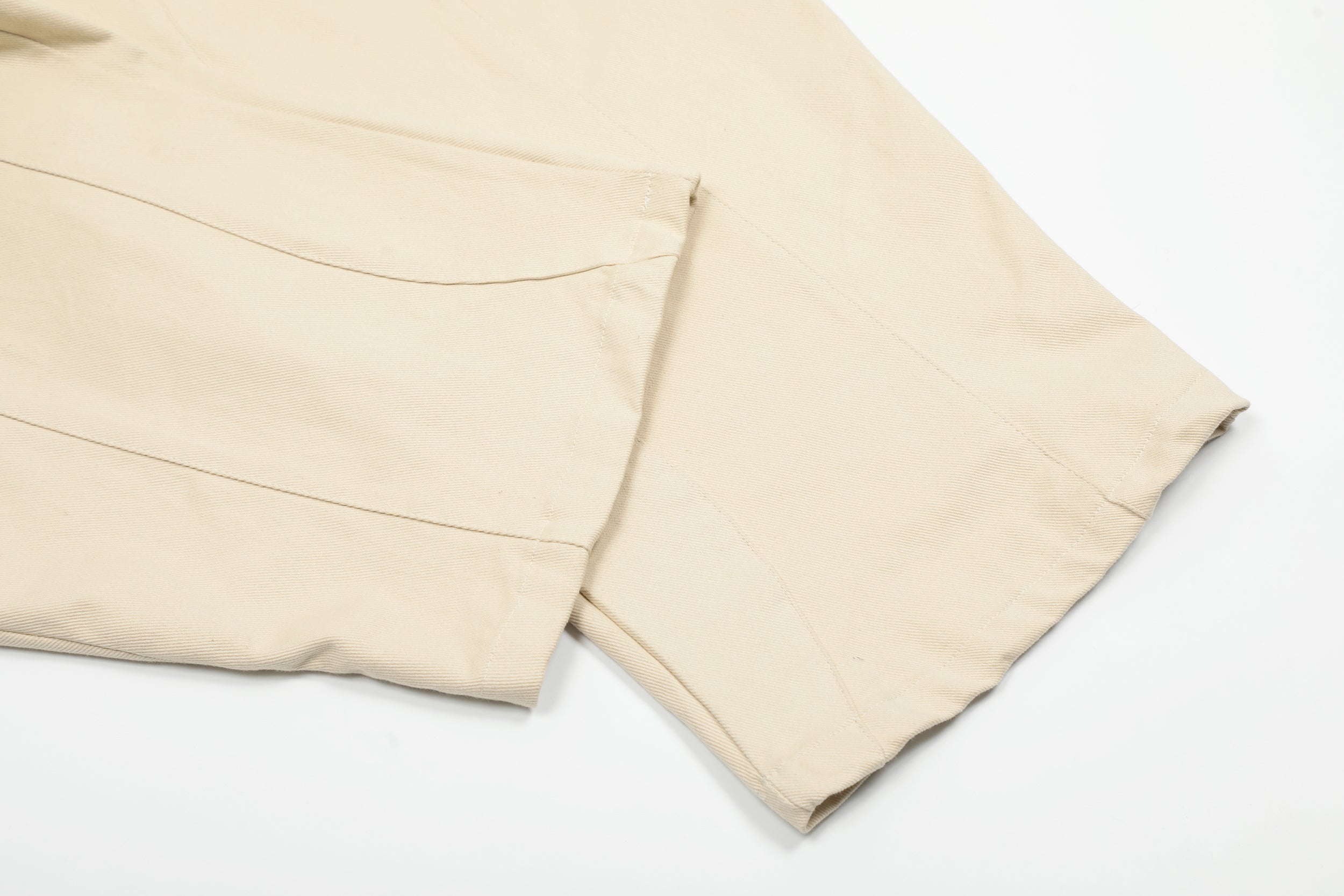 Omirad Curve-Stitch Wide-Leg Canvas Pants | 100% Cotton