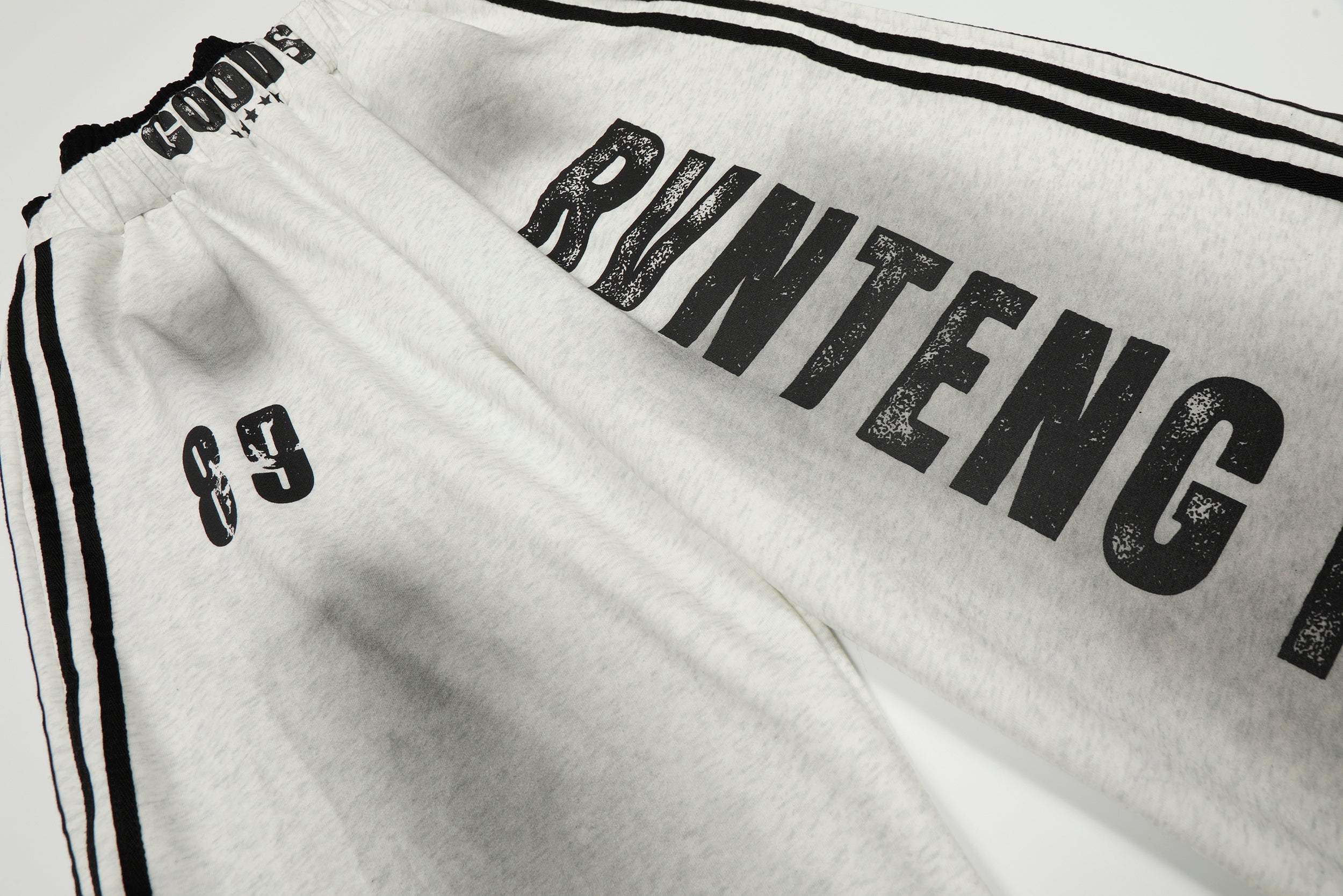 Bold Letter Triple Stripe Track Pants | Oversized Streetwear