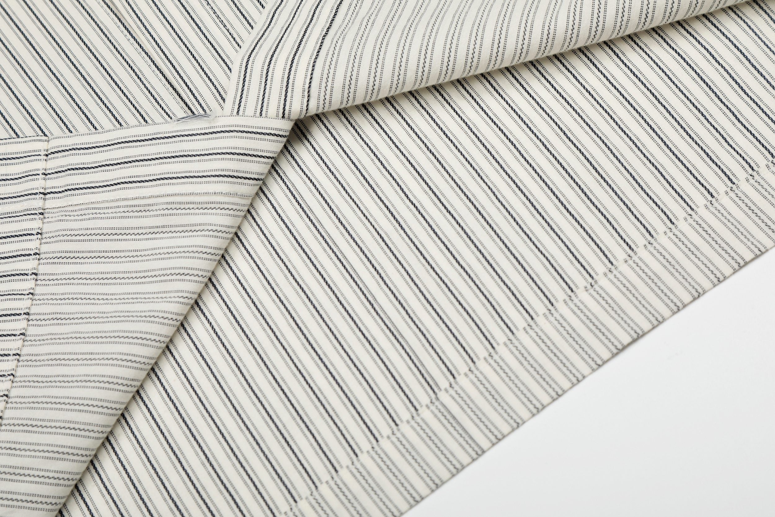 Omirad Pinstripe Patch Graphic Shirt | Streetwear Button-Up