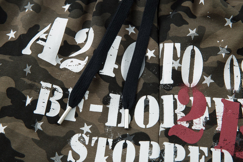 Omirad Star Camo Wide-Leg Sweatpants | Military Streetwear