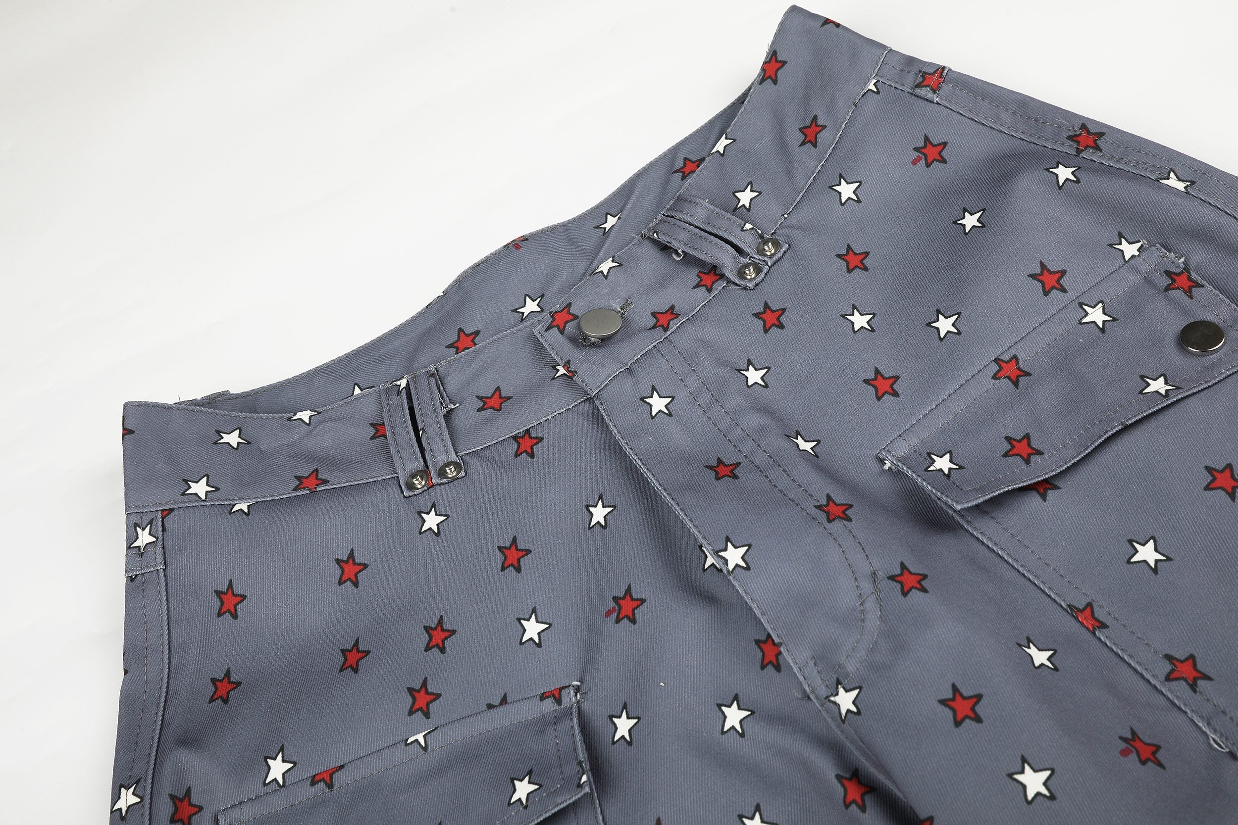 Star Print Wide-Leg Balloon Jeans | Y2K Streetwear Pants
