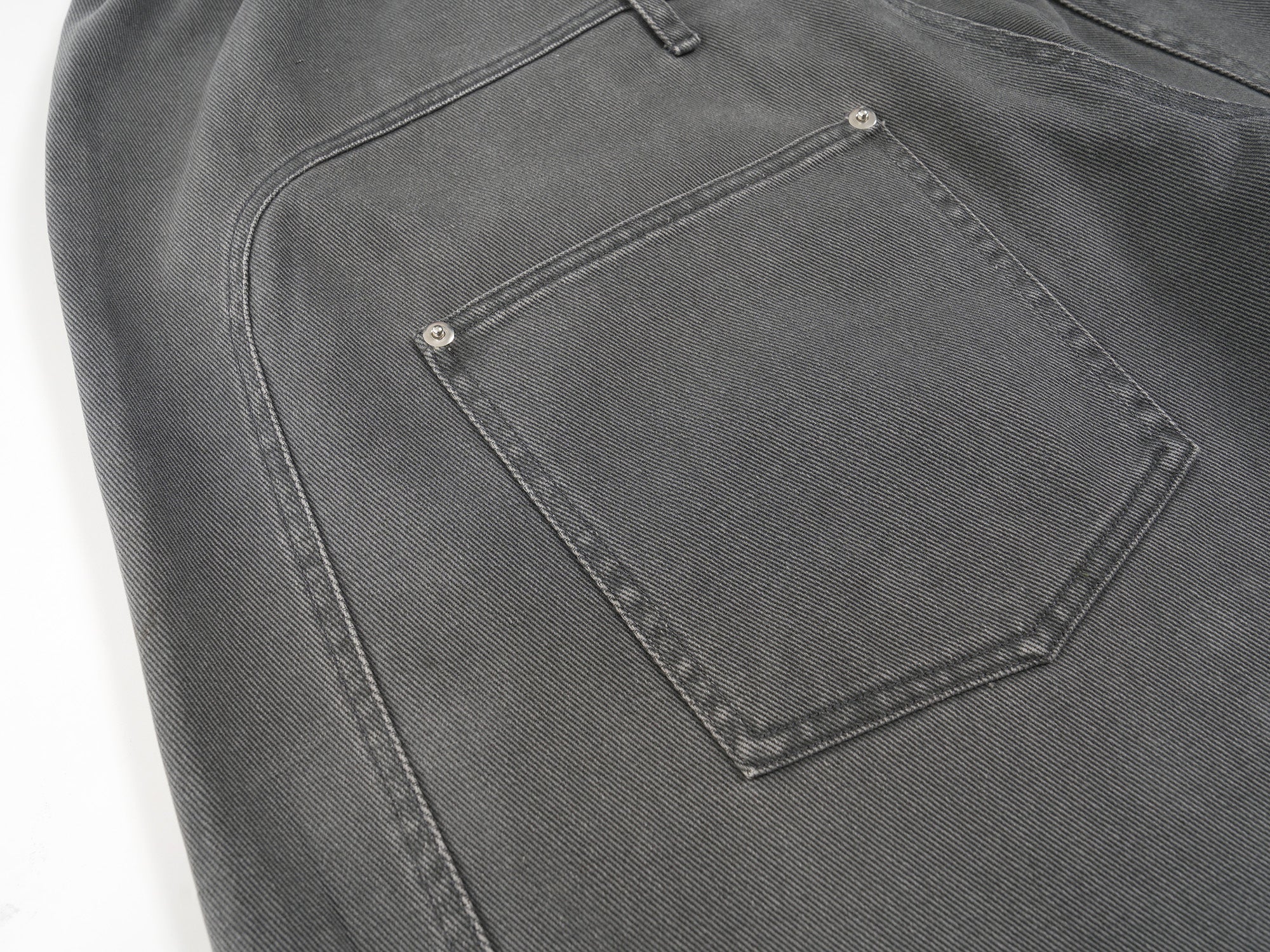 High-Waist Wide-Leg Denim Pants | Vintage Wash Cotton