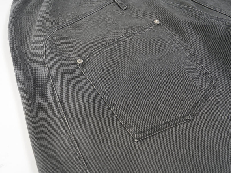 High-Waist Wide-Leg Denim Pants | Vintage Wash Cotton