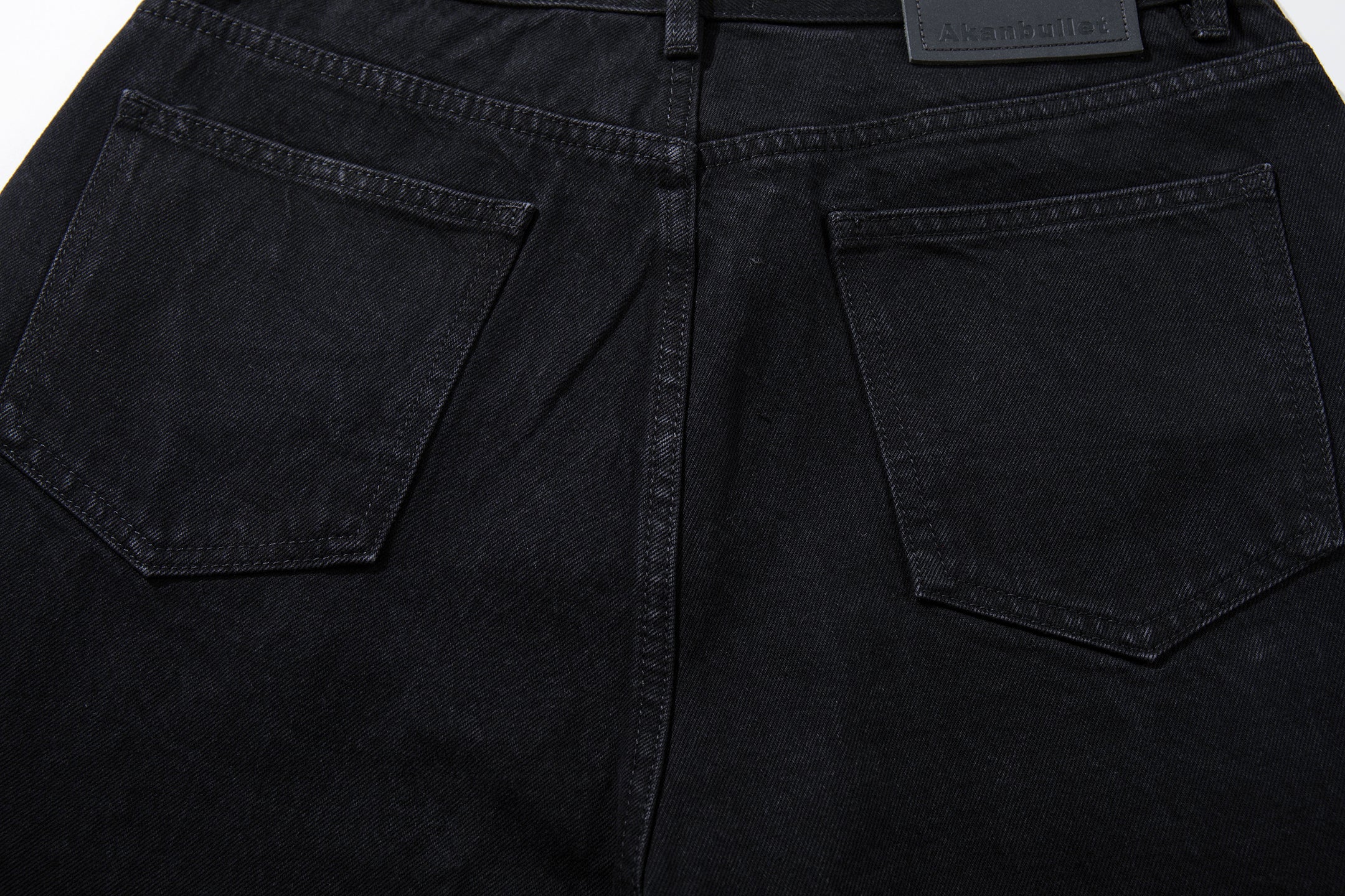 Omirad Rhinestone Wide-Leg Black Denim Jeans | SEAKOFF
