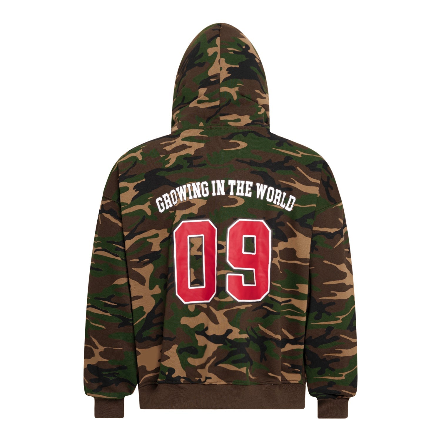 Split Camouflage Zip-Up Hoodie | Varsity Streetwear